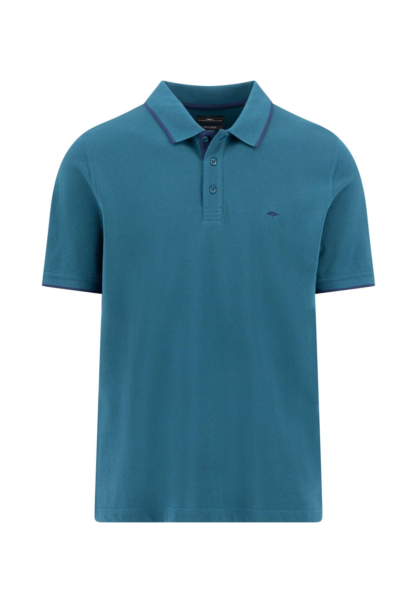 2PLY Poloshirt aus Baumwolle mit Kontrastdetails - Image 7