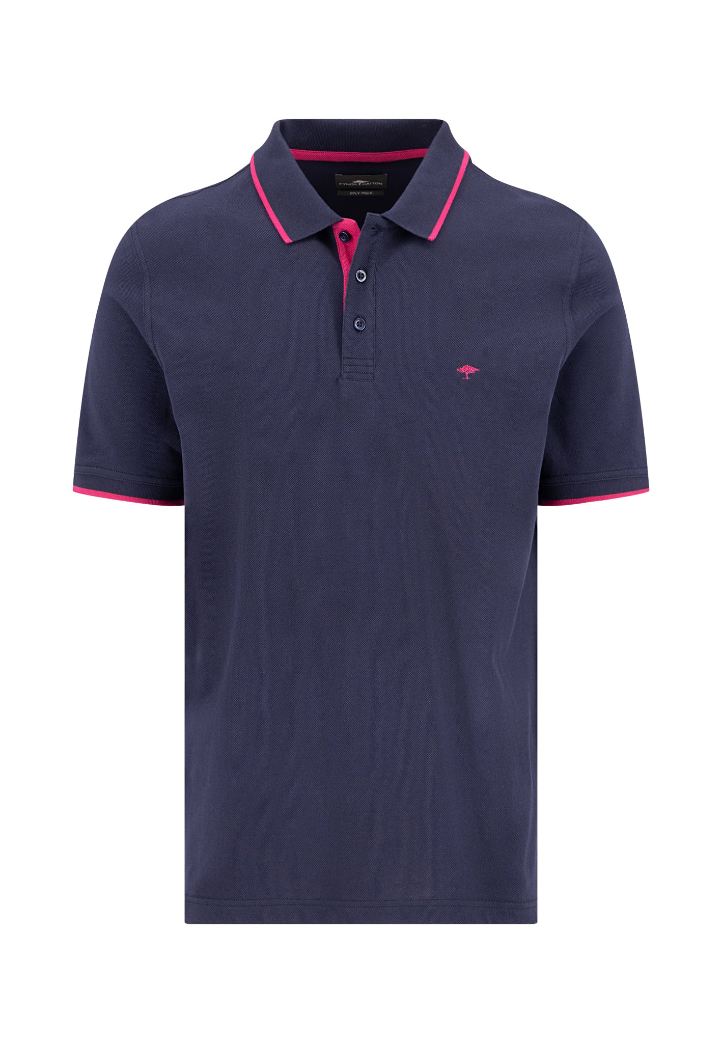 2PLY Poloshirt aus Baumwolle mit Kontrastdetails - Image 9