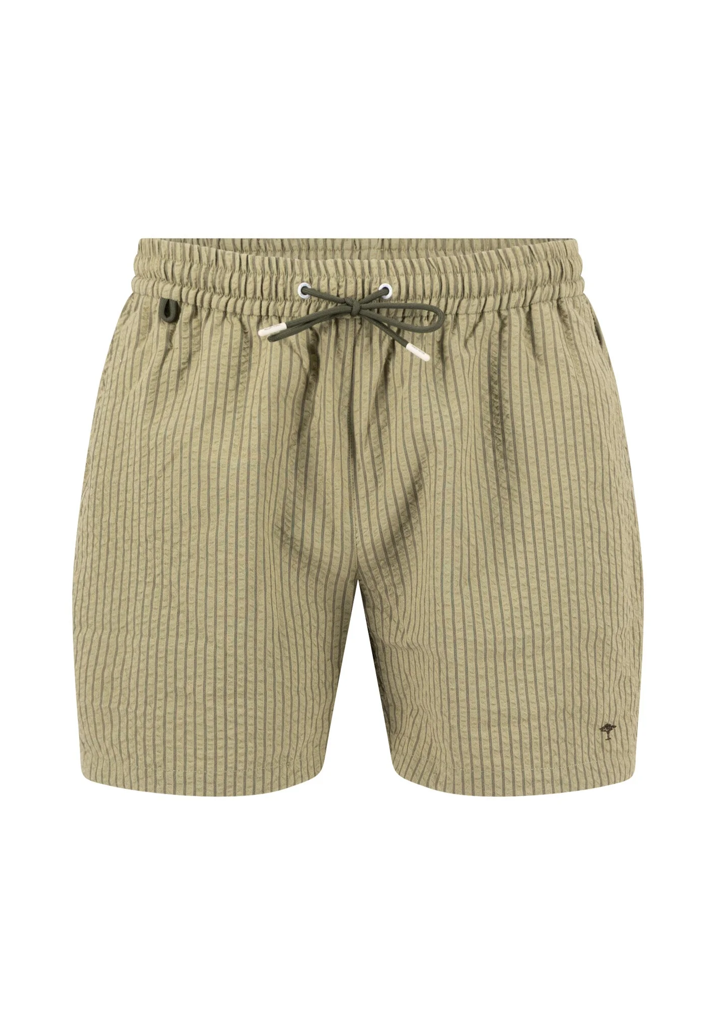 Badeshorts mit Streifenmuster und Kordelzug - Image 5