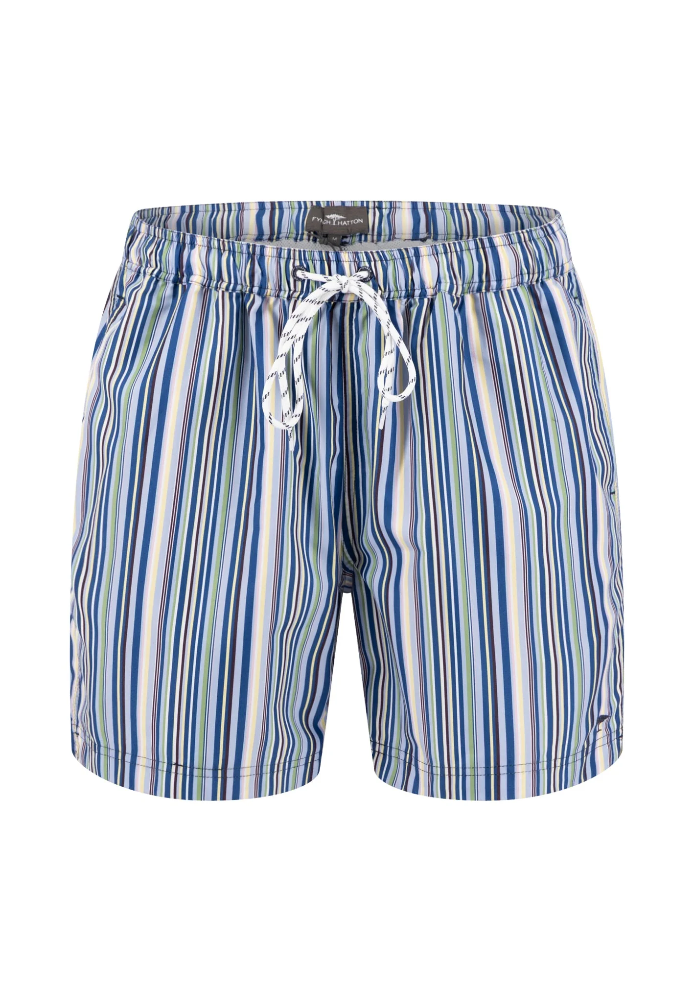 Badeshorts mit Streifenmuster und Kordelzug
