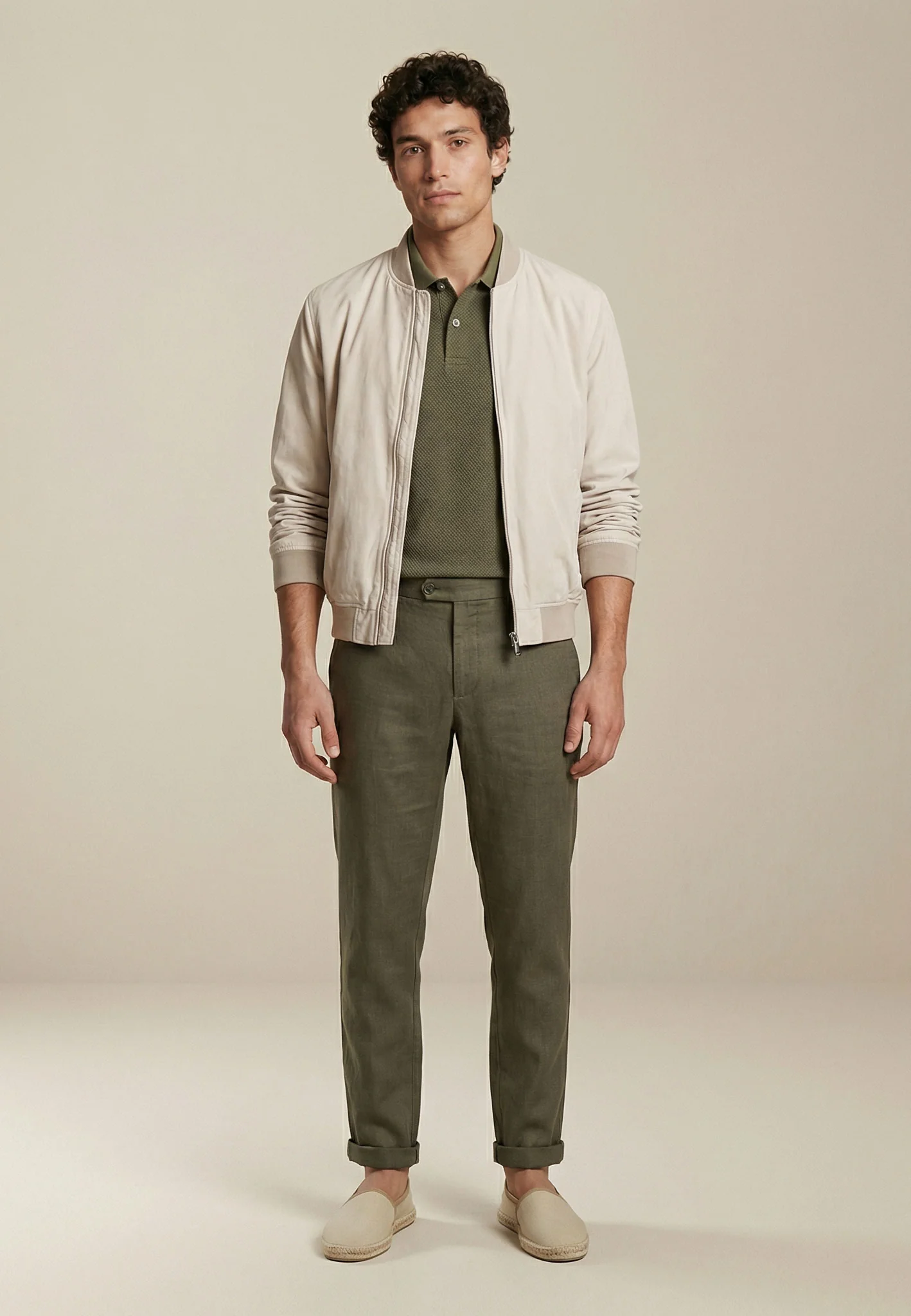 Blouson aus Baumwolle mit Reißverschluss und Rippbündchen - Image 2