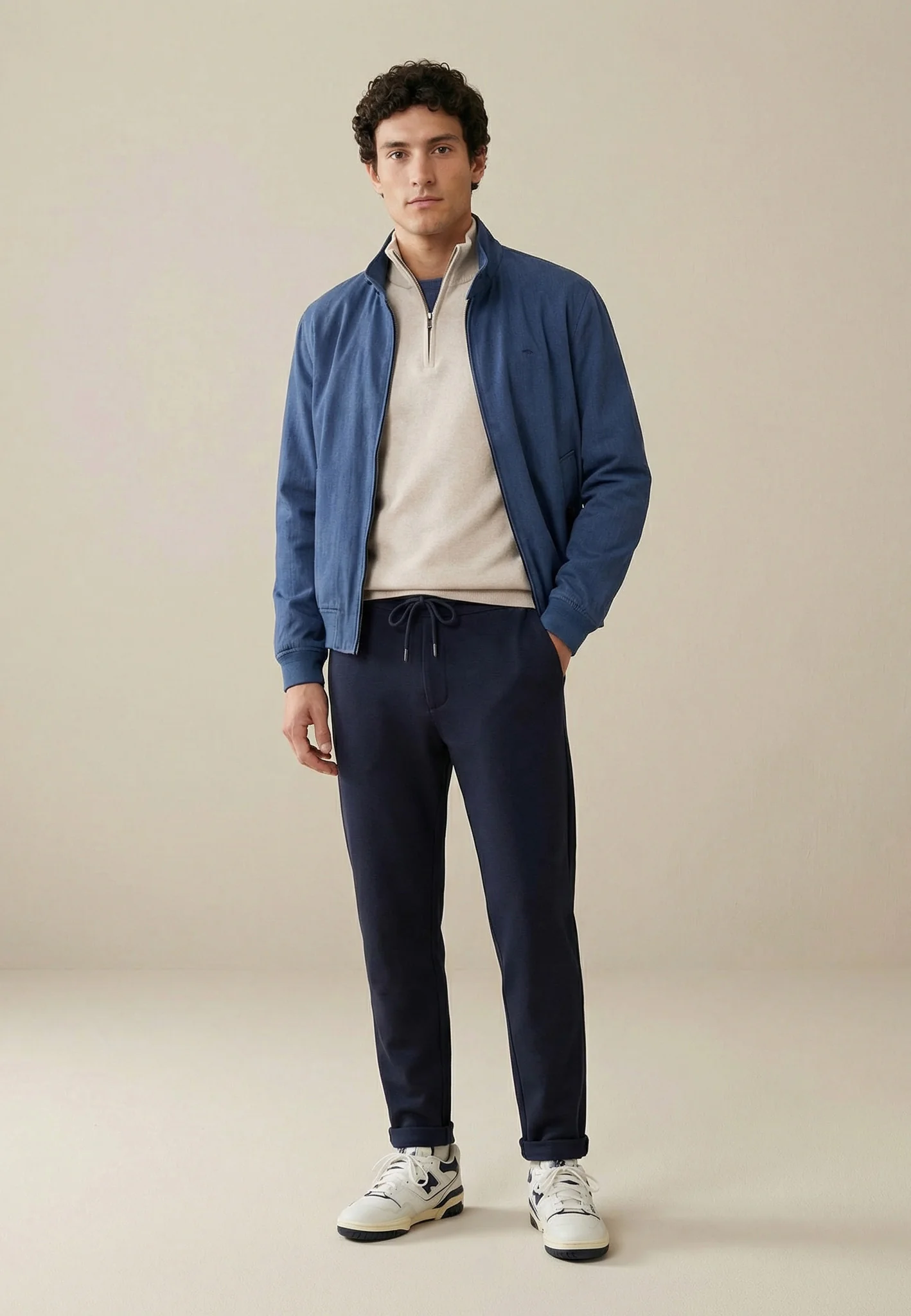 Blouson aus Leinen mit Reißverschluss und Stehkragen - Image 2
