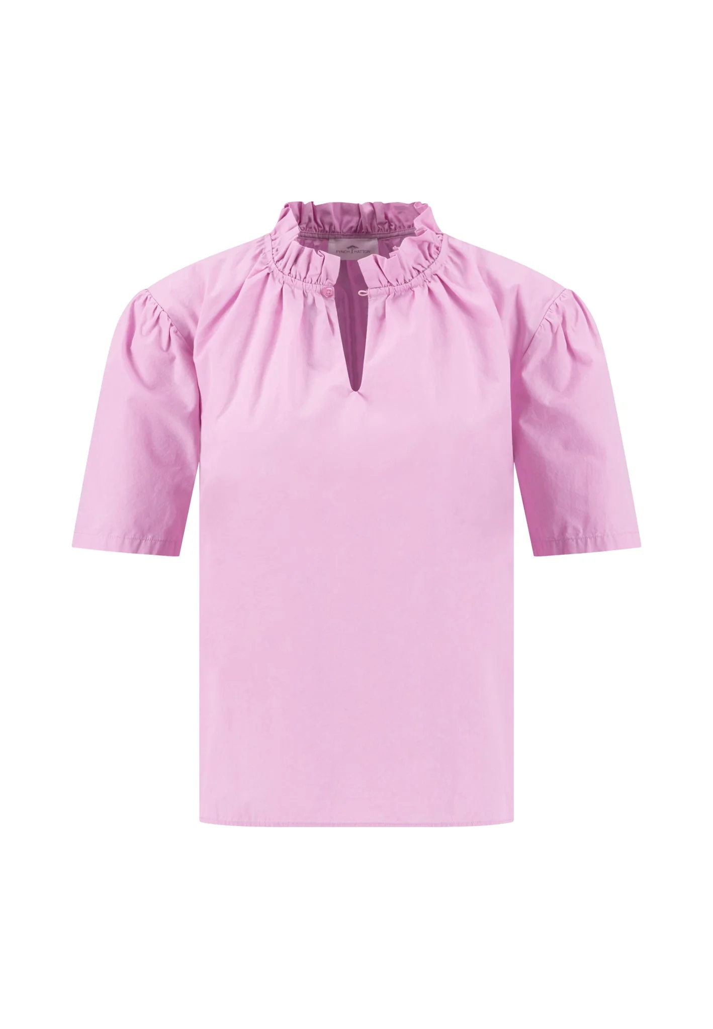 Bluse aus Baumwoll-Lyocell-Mix mit Rüschenkragen - Image 4