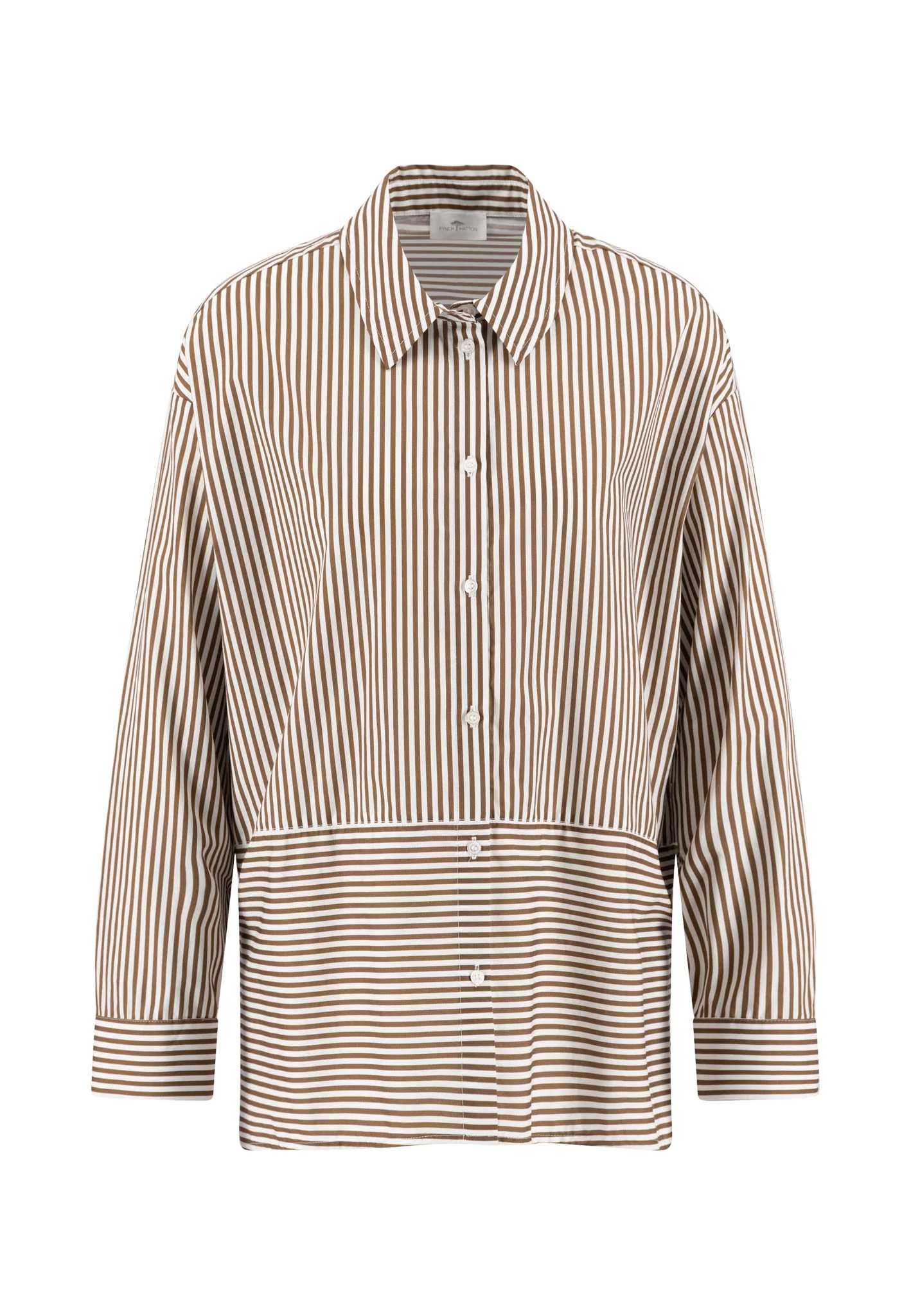 Bluse aus Baumwoll-Lyocell-Mix mit Streifenmuster - Image 4