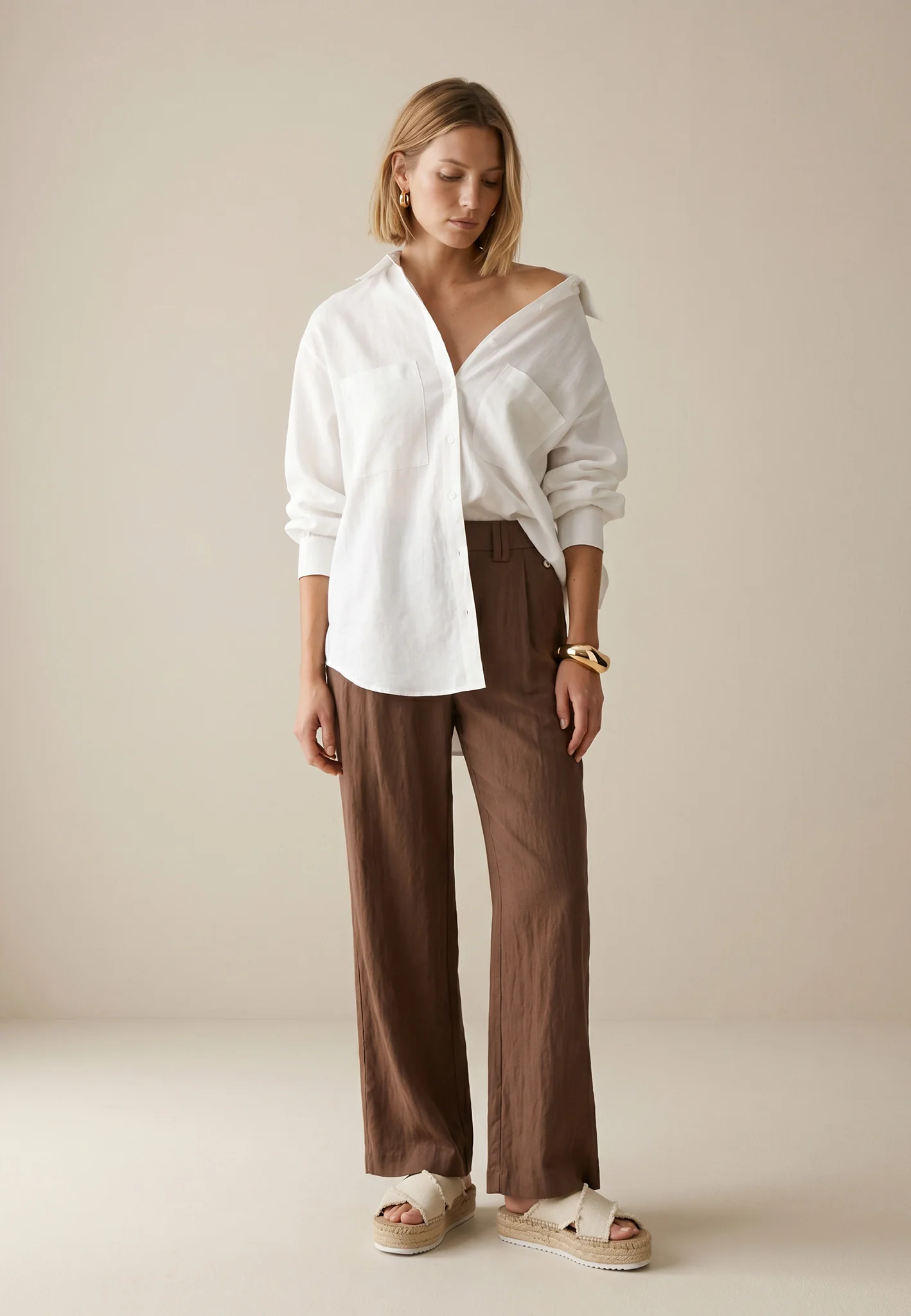 Bluse aus Baumwolle mit Bindemanschetten - Image 3