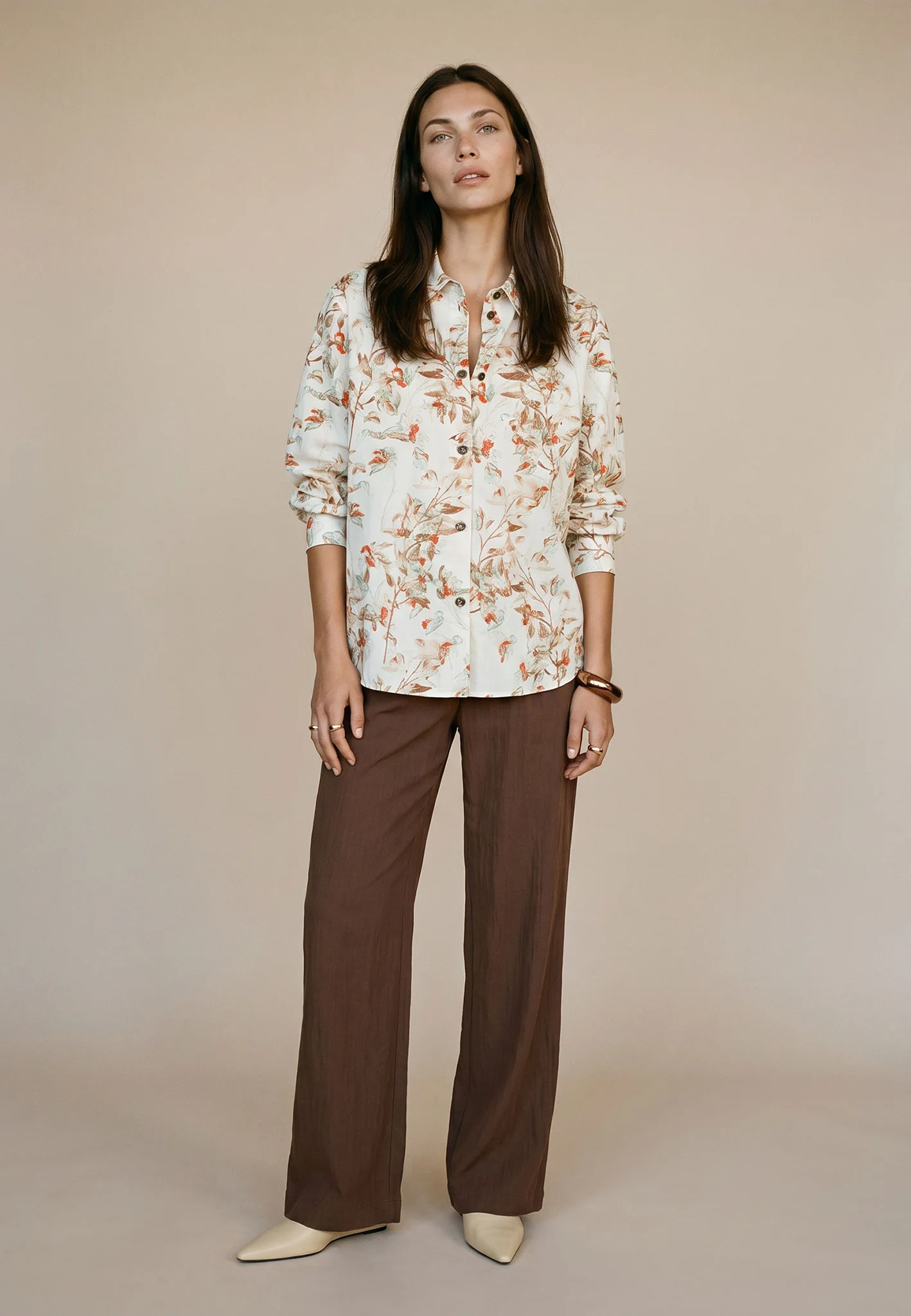 Bluse aus Baumwolle mit floralem Allover-Print - Image 2