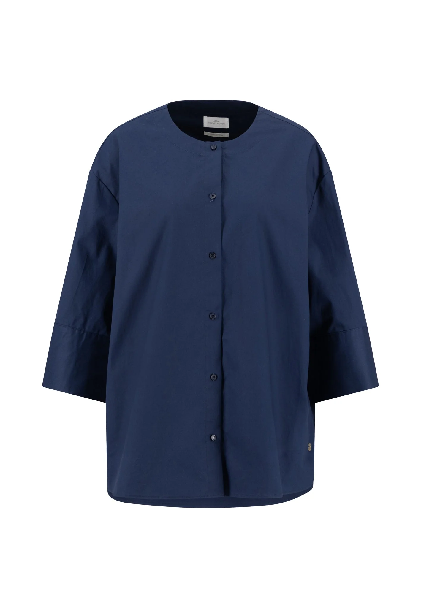 Bluse aus Baumwolle mit Rundhalsausschnitt und 3/4-Arm - Image 9
