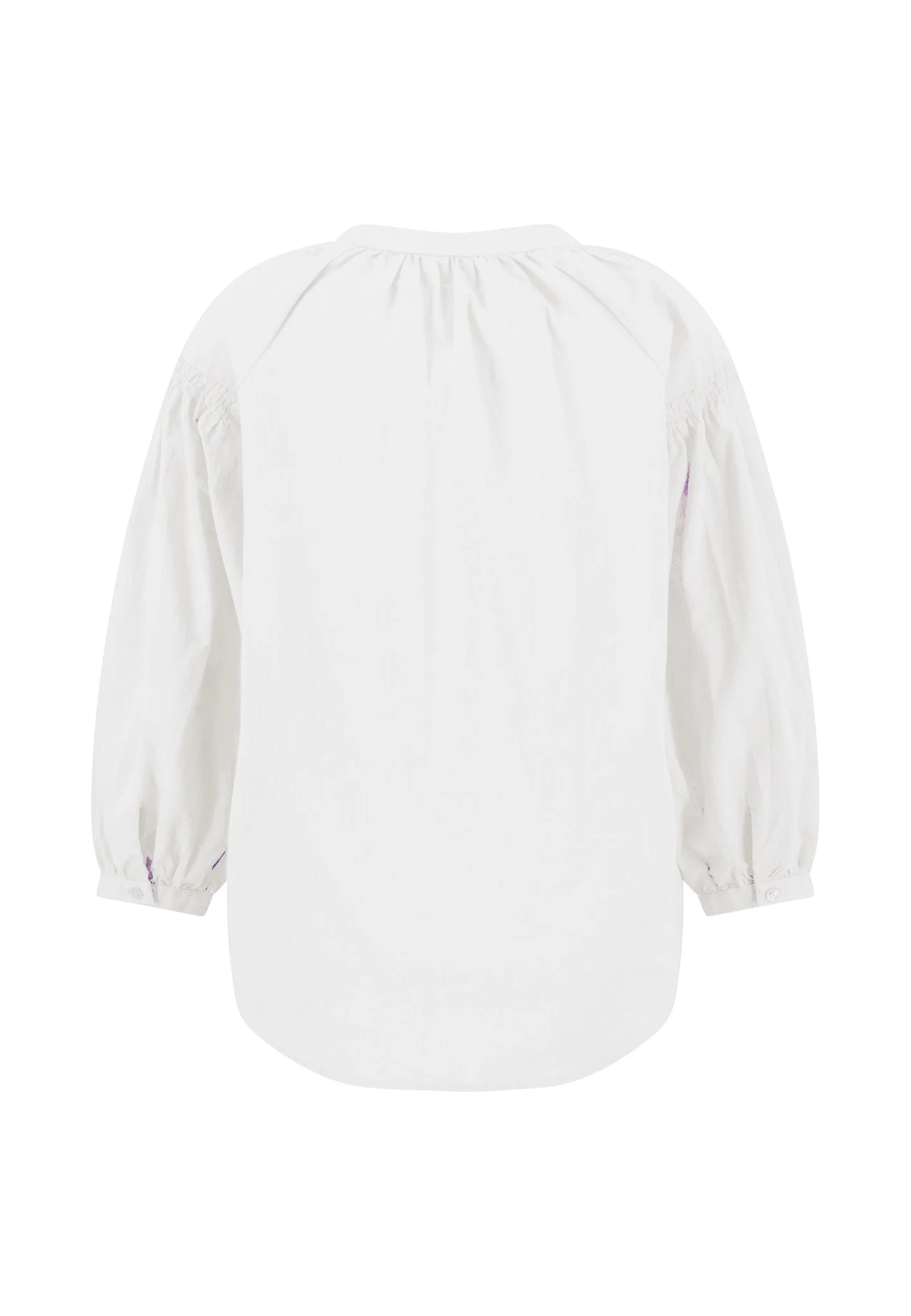 Bluse aus Baumwolle mit Stehkragen und Knopfleiste - Image 5