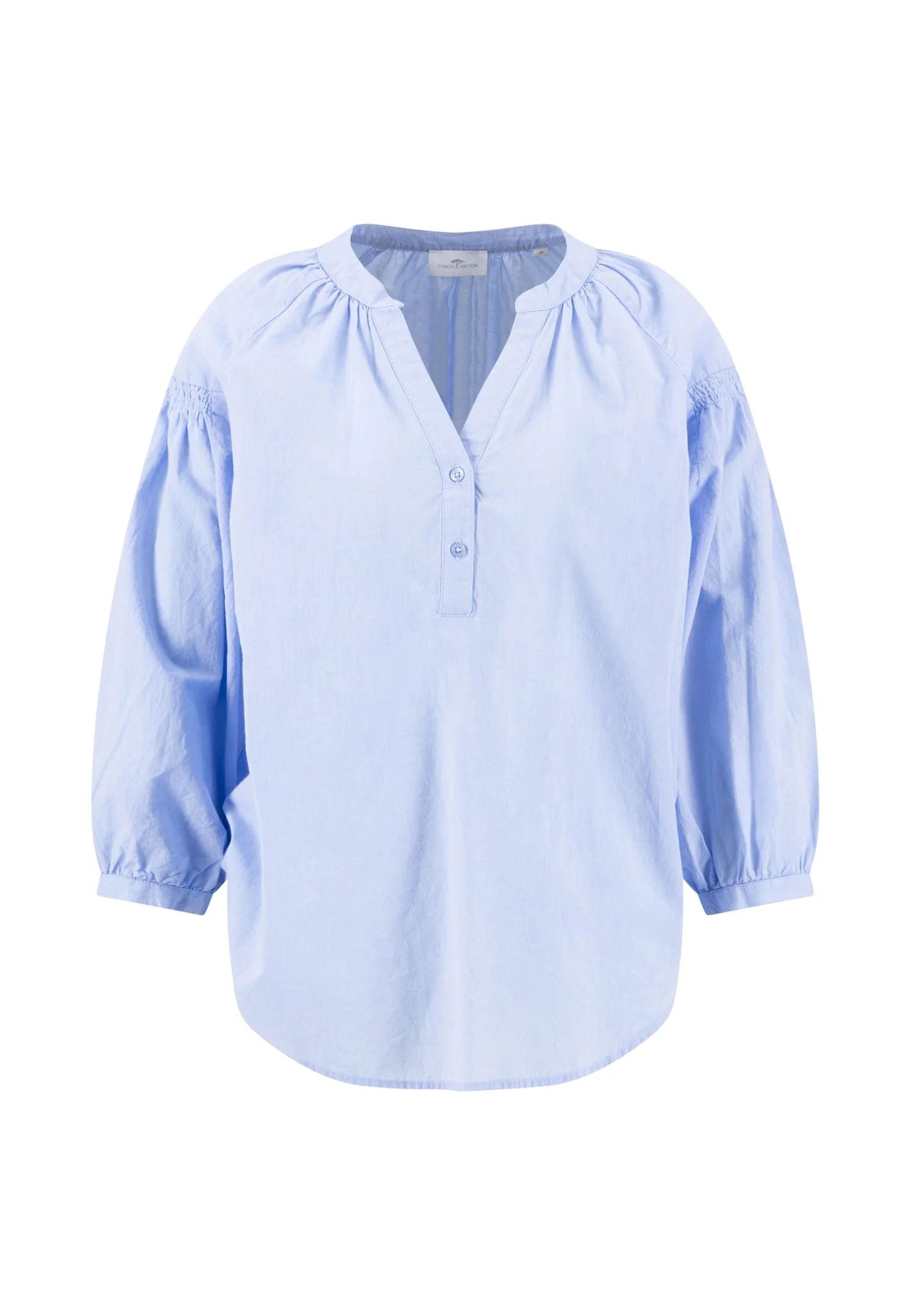 Bluse aus Baumwolle mit Stehkragen und Knopfleiste - Image 9