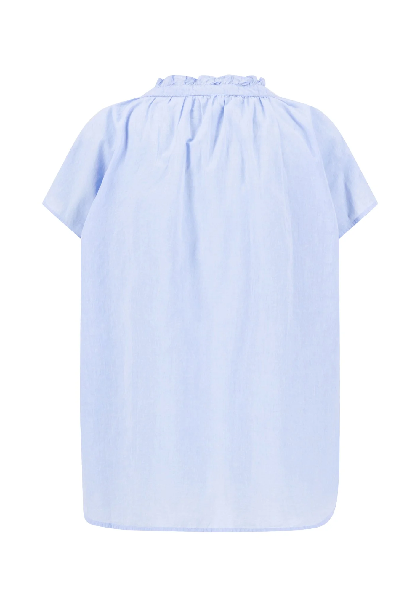 Bluse aus Baumwolle mit Stehkragen und V-Ausschnitt - Image 5