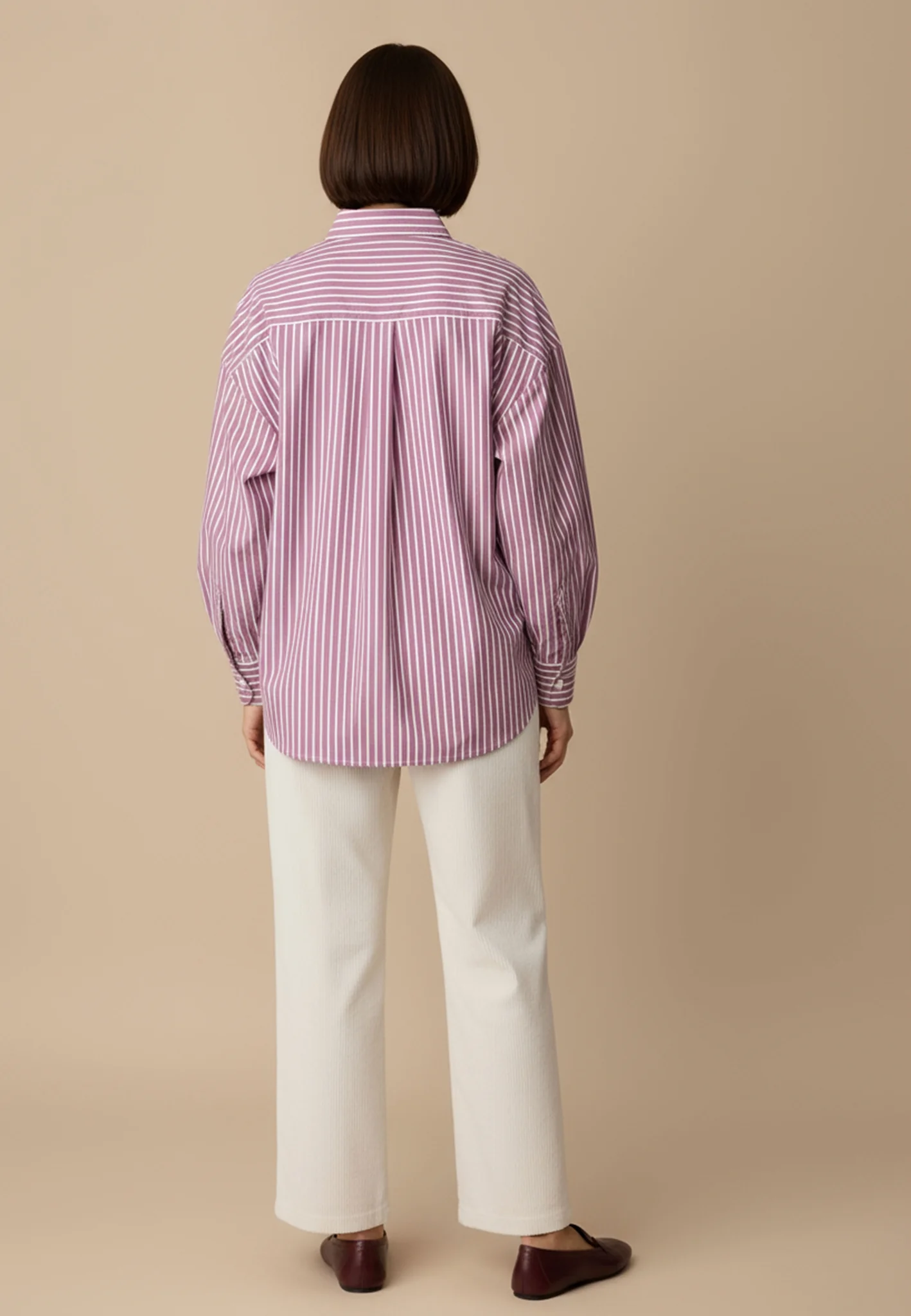 Bluse aus Baumwolle mit Streifenmuster und Brusttasche - Image 9