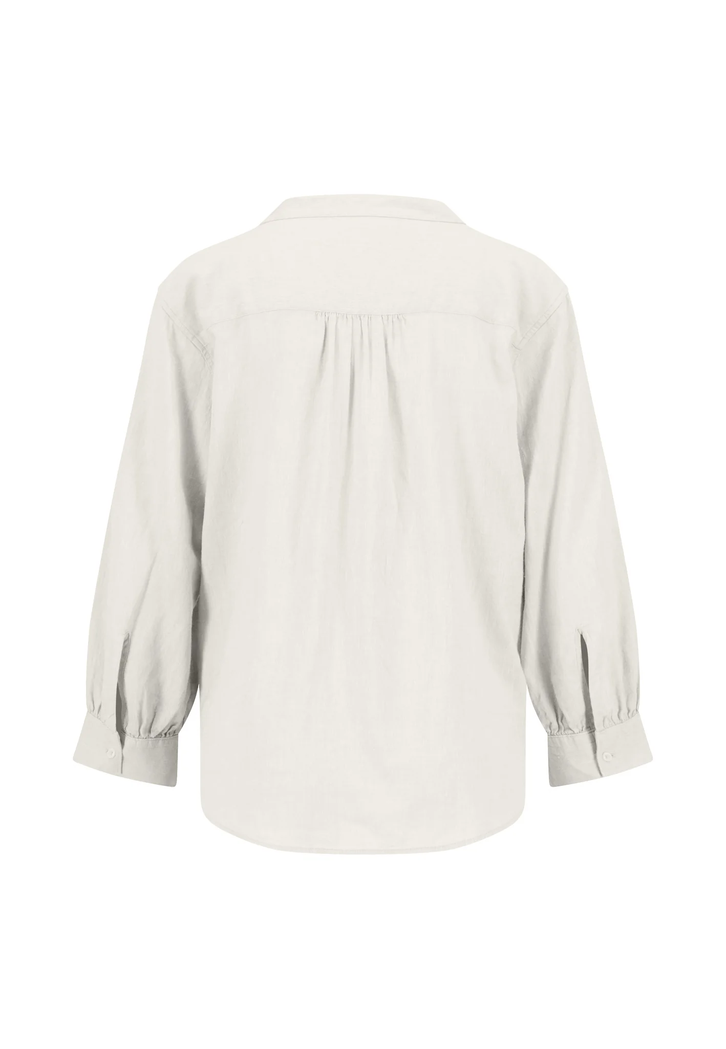 Bluse aus Leinen-Viskose-Mix mit V-Ausschnitt - Image 5