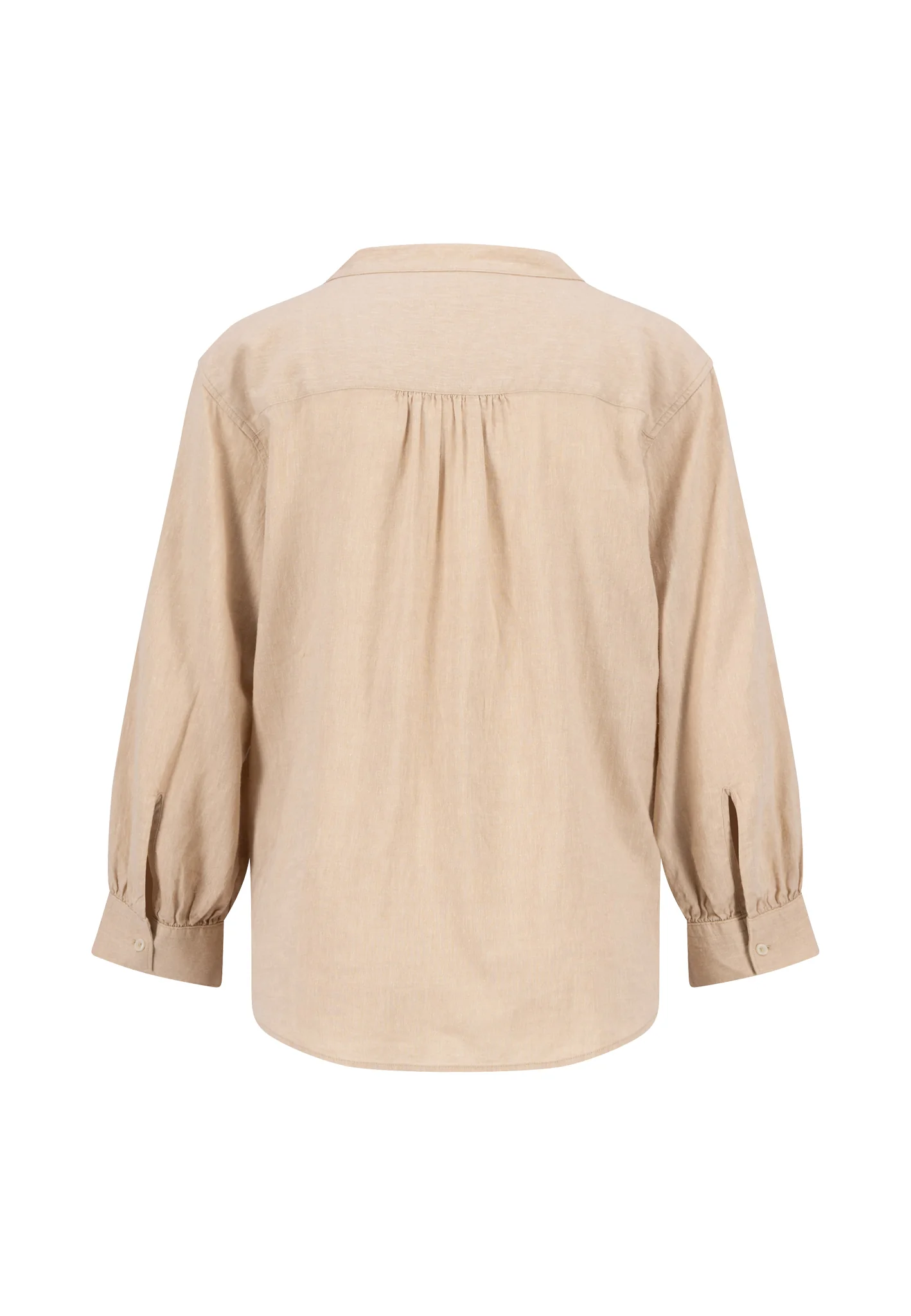 Bluse aus Leinen-Viskose-Mix mit V-Ausschnitt - Image 9