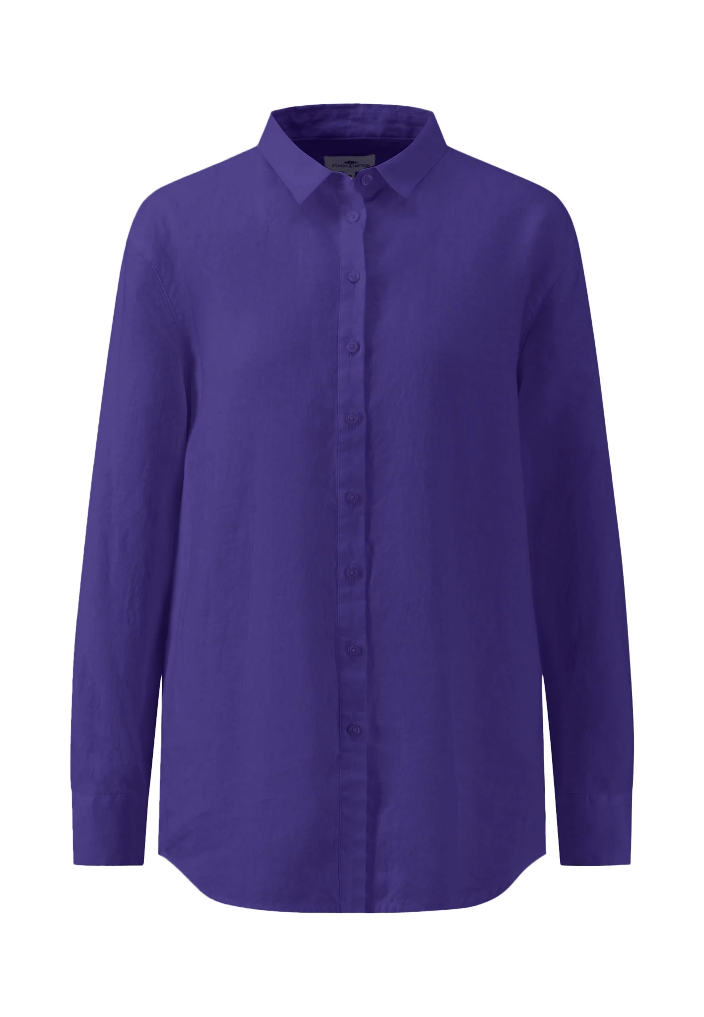Bluse aus Leinenmix mit Kentkragen - Image 3