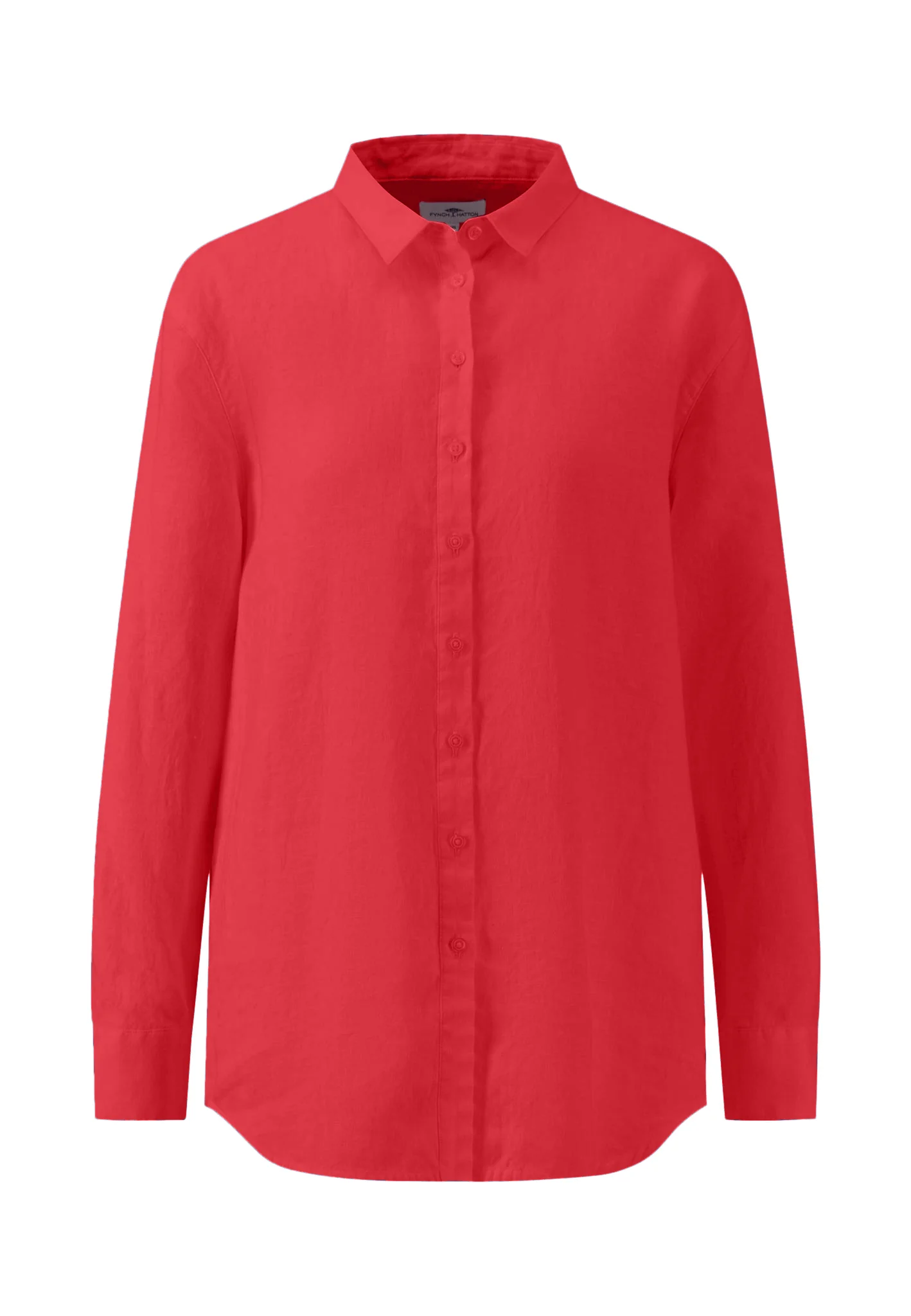 Bluse aus Leinenmix mit Kentkragen - Image 5