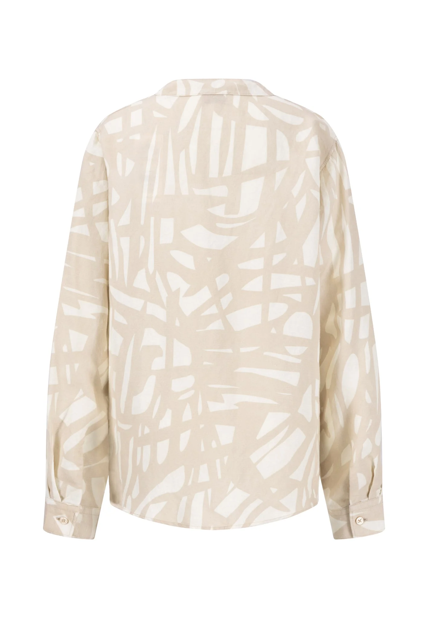 Bluse aus Leinenmix mit Tunika-Kragen - Image 2