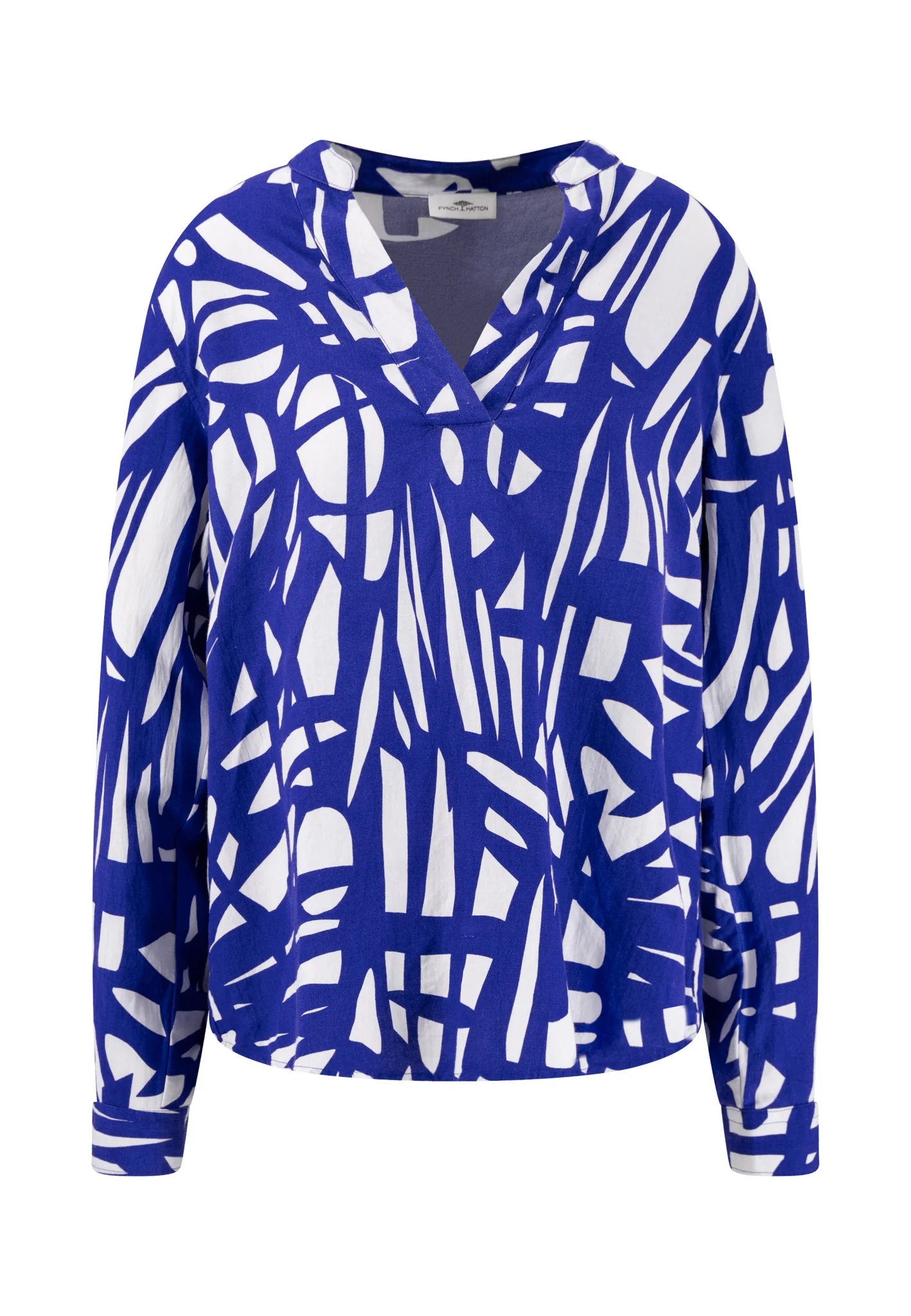 Bluse aus Leinenmix mit Tunika-Kragen - Image 3