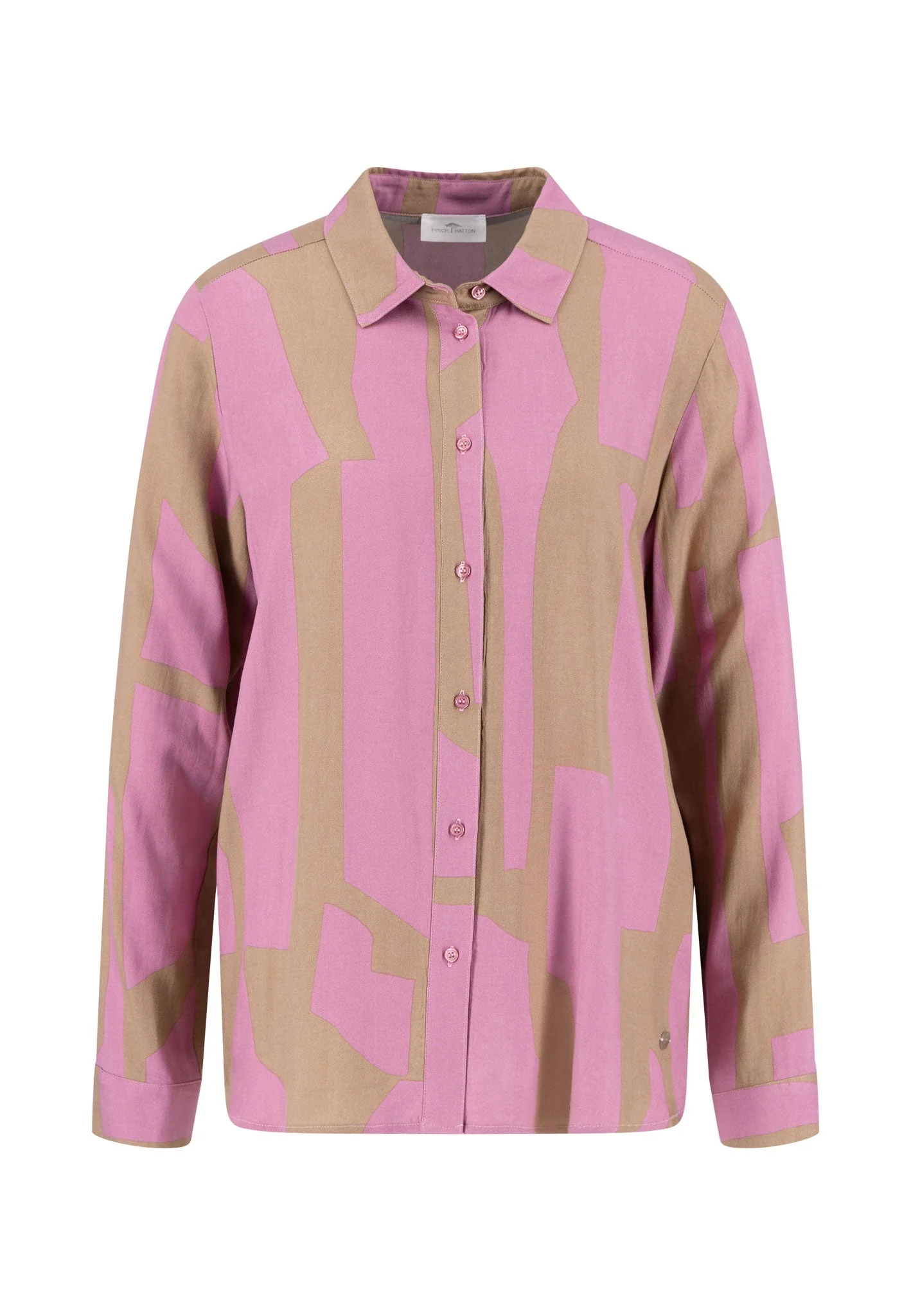 Bluse aus Viskose mit modernem Grafikprint