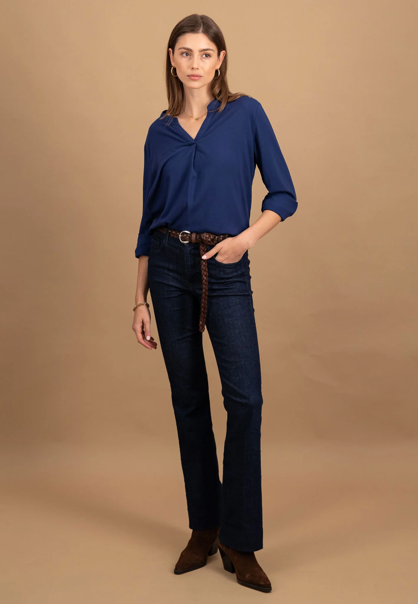 Bluse aus Viskose mit Serafino-Ausschnitt - Image 19