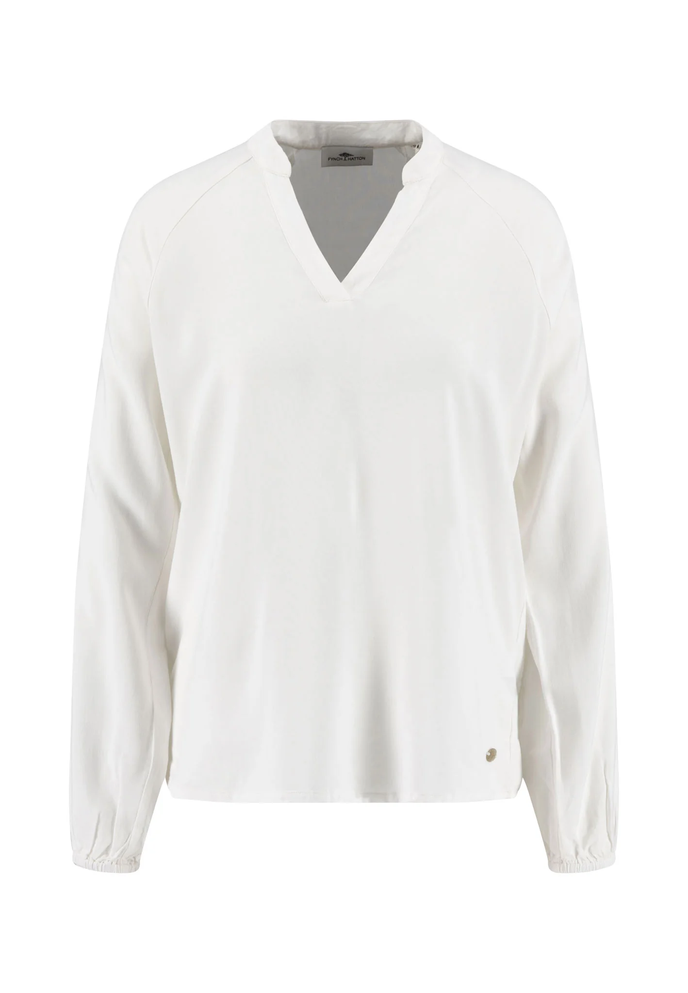 Bluse mit V-Ausschnitt und Stehkragen - Image 3