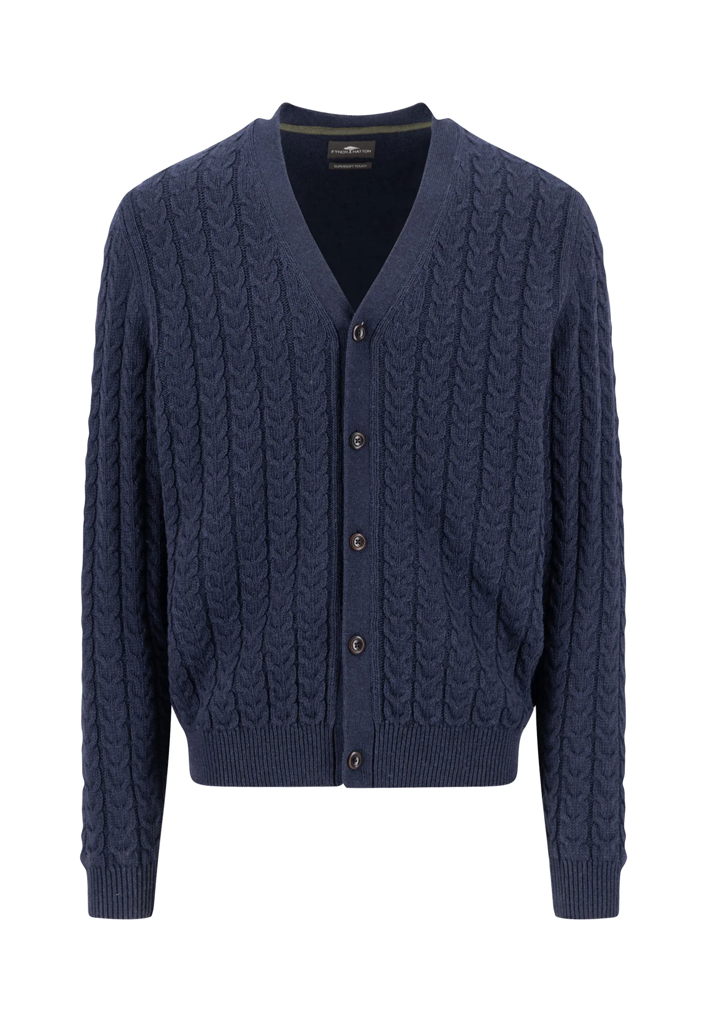 Cardigan aus Baumwoll-Woll-Mix mit Zopfmuster - Image 5