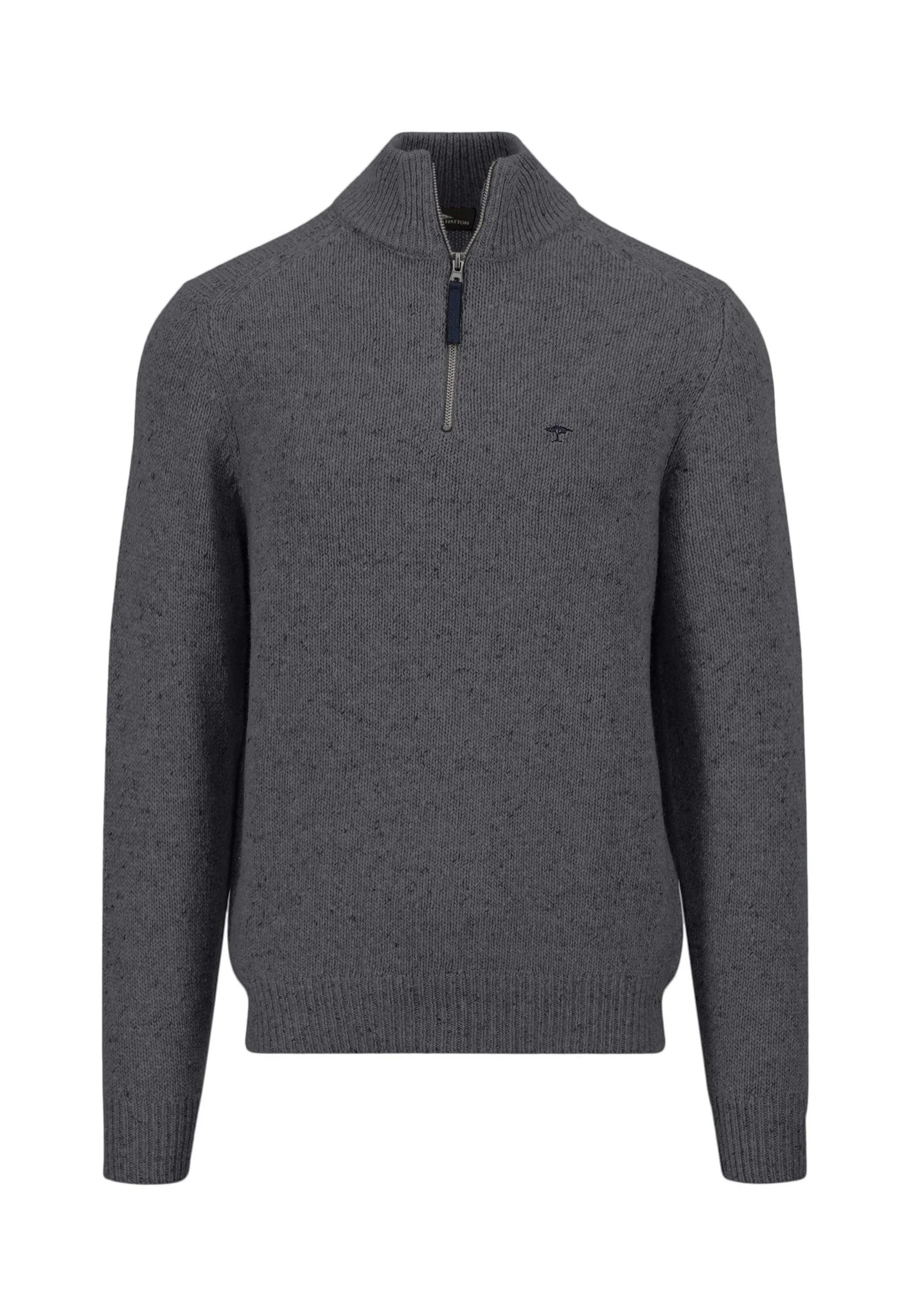 Donegal-Pullover mit Troyer-Kragen