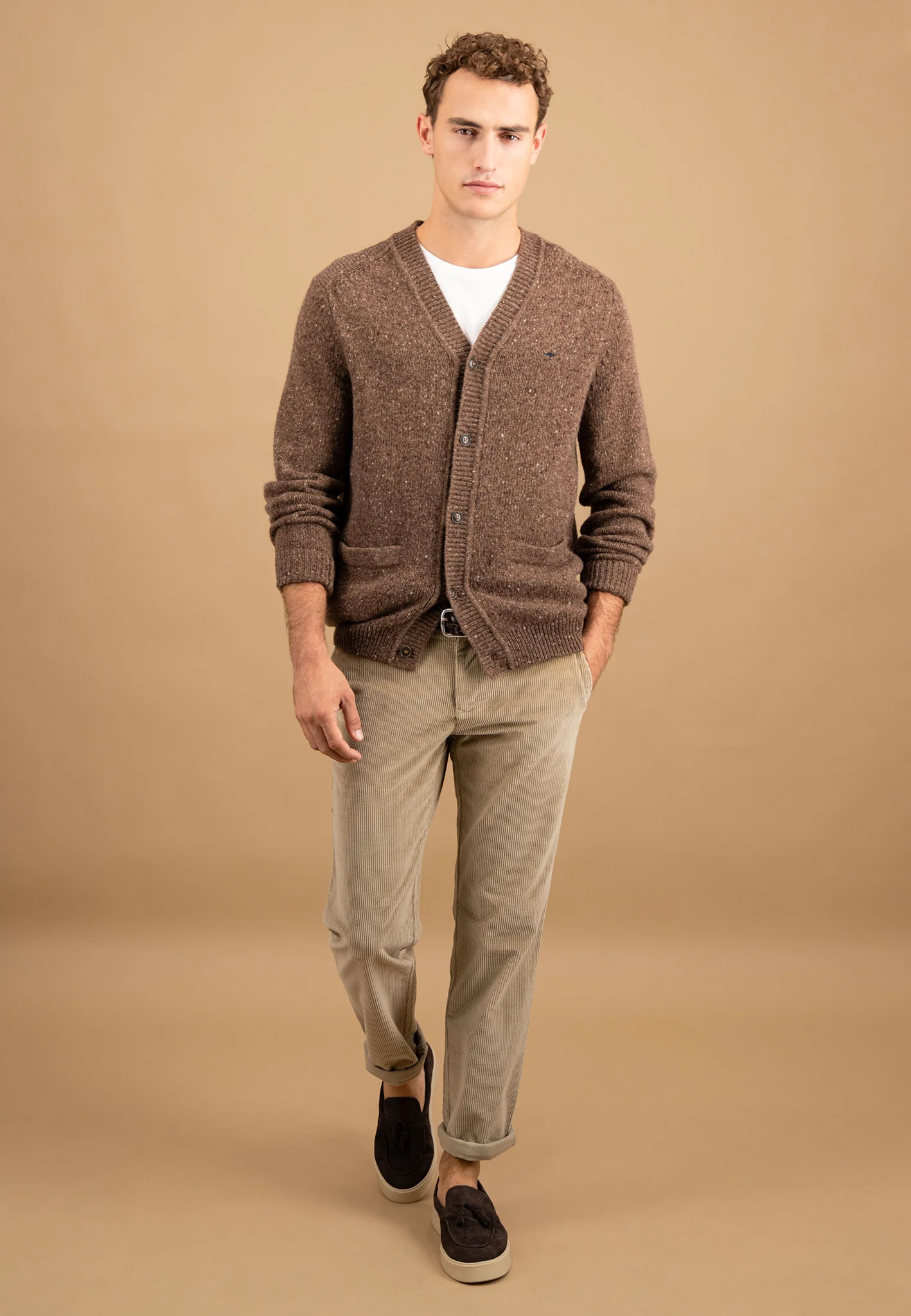 Donegal-Strickjacke aus Wollmix mit Knopfleiste und Taschen - Image 12