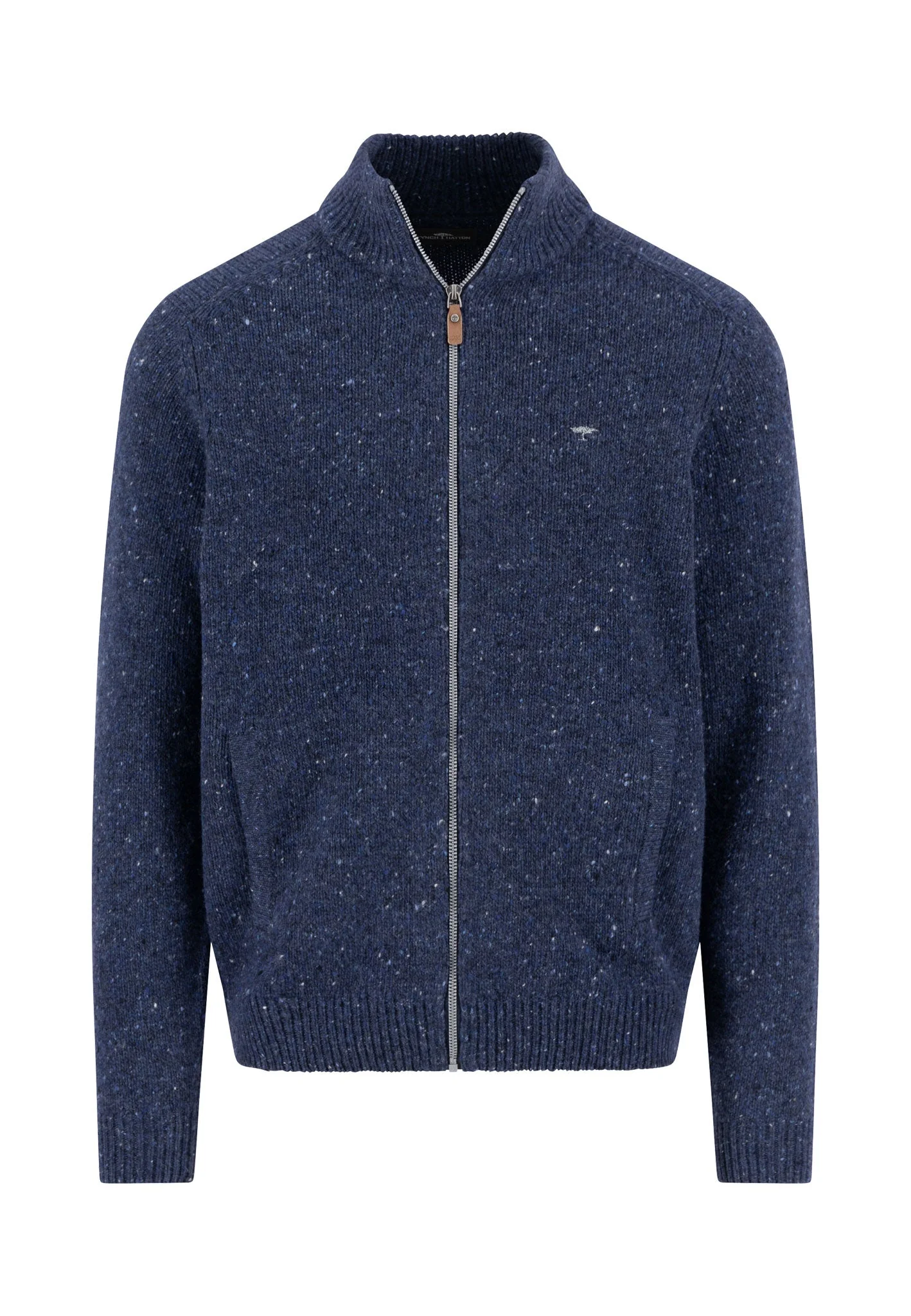 Donegal-Strickjacke aus Wollmix mit Reißverschluss und Stehkragen - Image 5