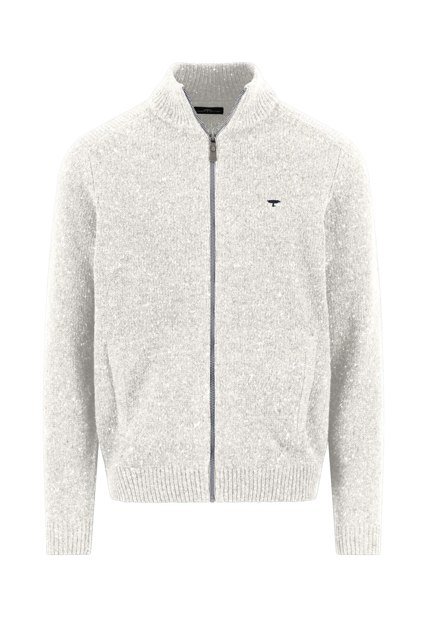 Donegal-Strickjacke aus Wollmix mit Reißverschluss und Stehkragen - Image 7