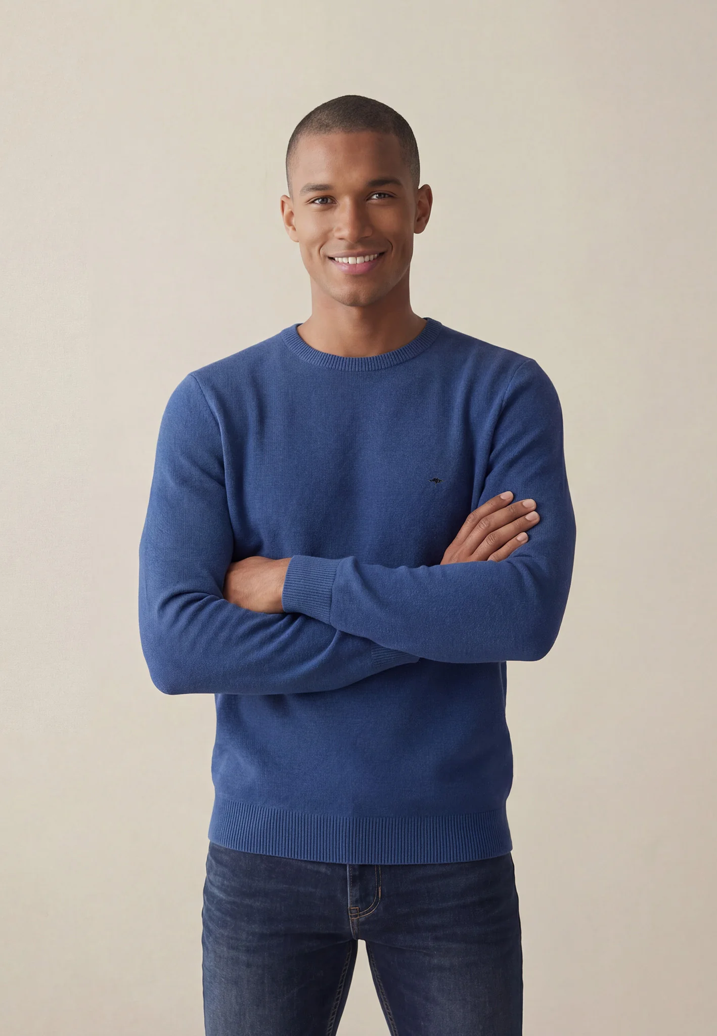 Feinstrickpullover aus Baumwolle mit Rundhalsausschnitt - Image 16