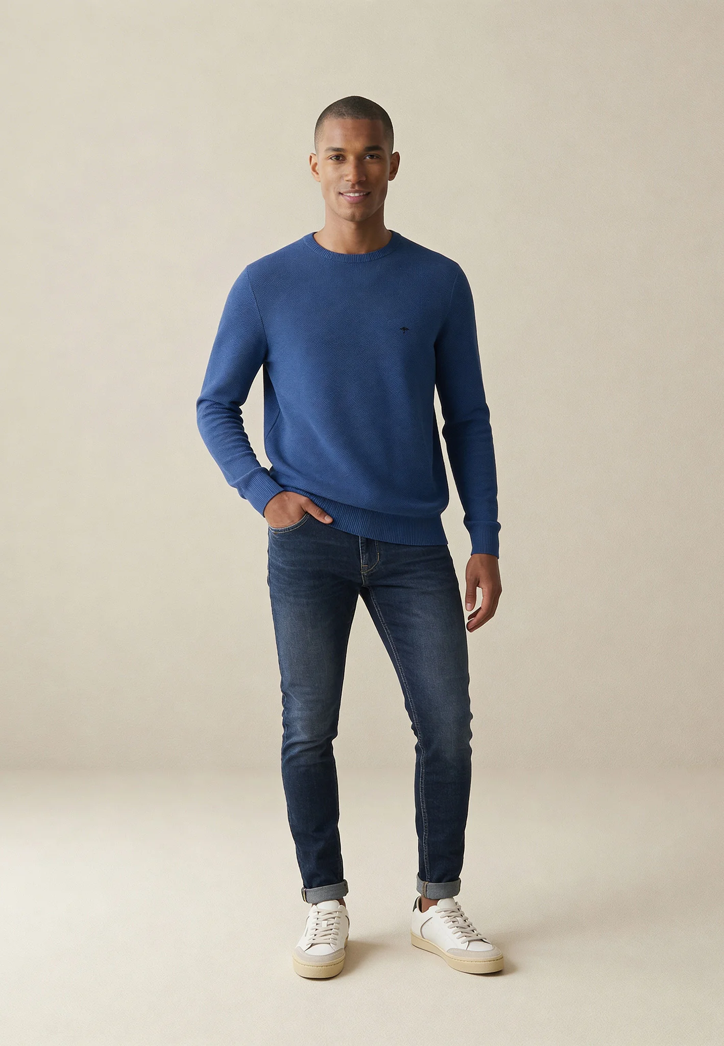 Feinstrickpullover aus Baumwolle mit Rundhalsausschnitt - Image 17