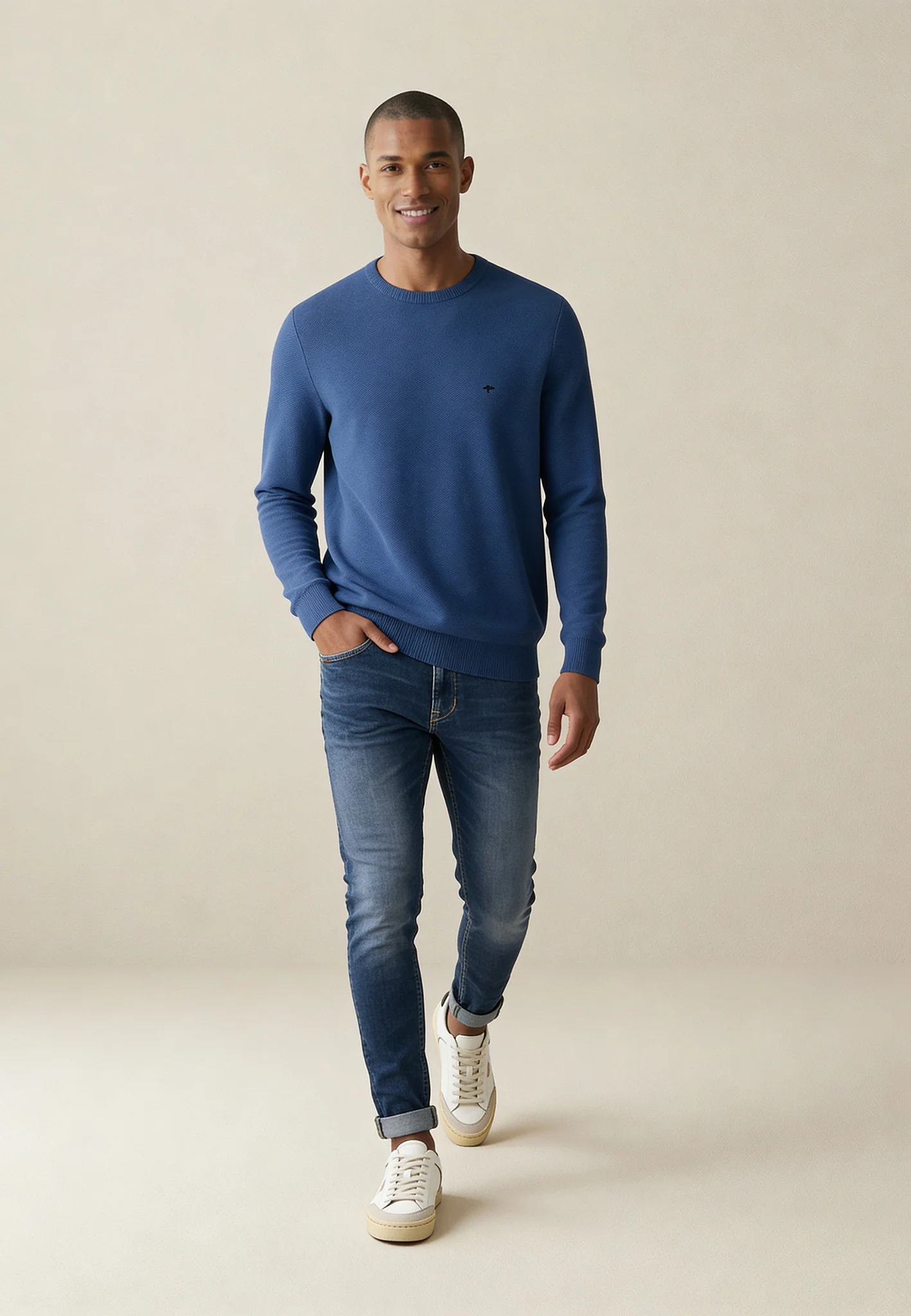 Feinstrickpullover aus Baumwolle mit Rundhalsausschnitt - Image 18