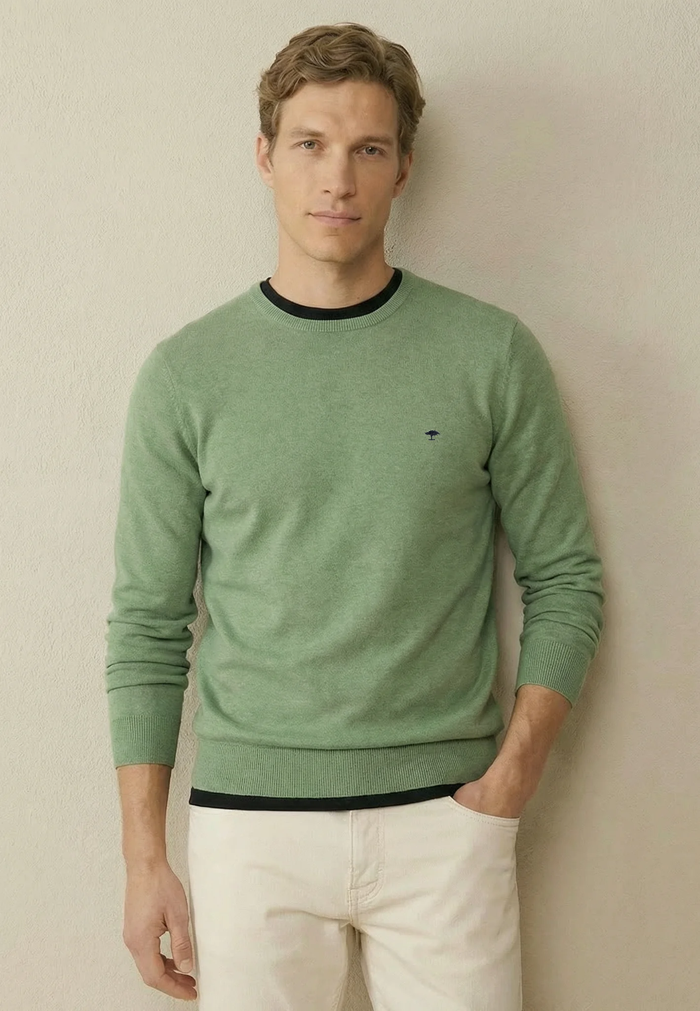 Feinstrickpullover aus Baumwolle mit Rundhalsausschnitt - Image 26
