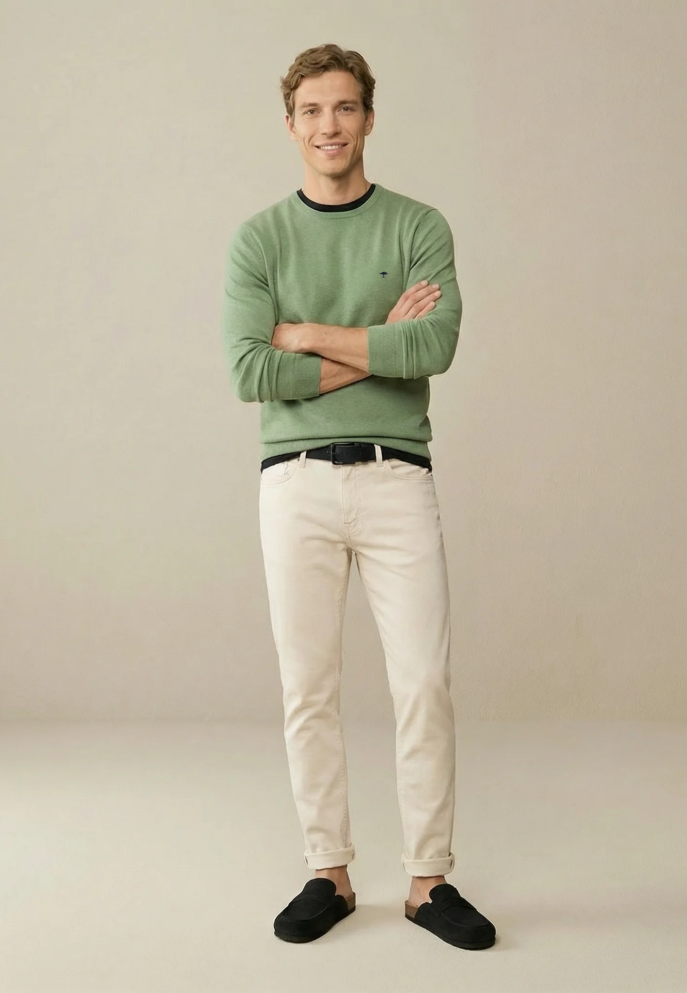 Feinstrickpullover aus Baumwolle mit Rundhalsausschnitt - Image 27