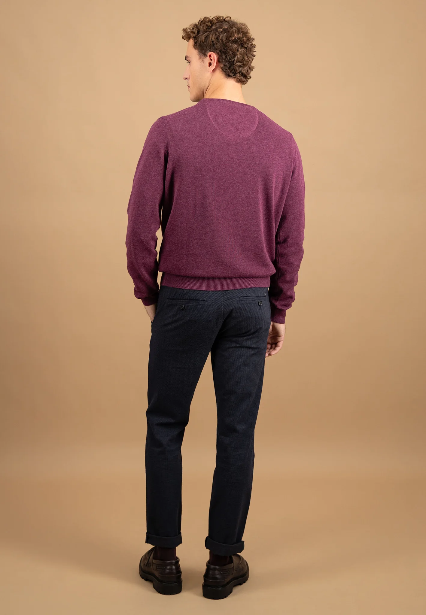 Feinstrickpullover aus Baumwolle mit Rundhalsausschnitt - Image 3