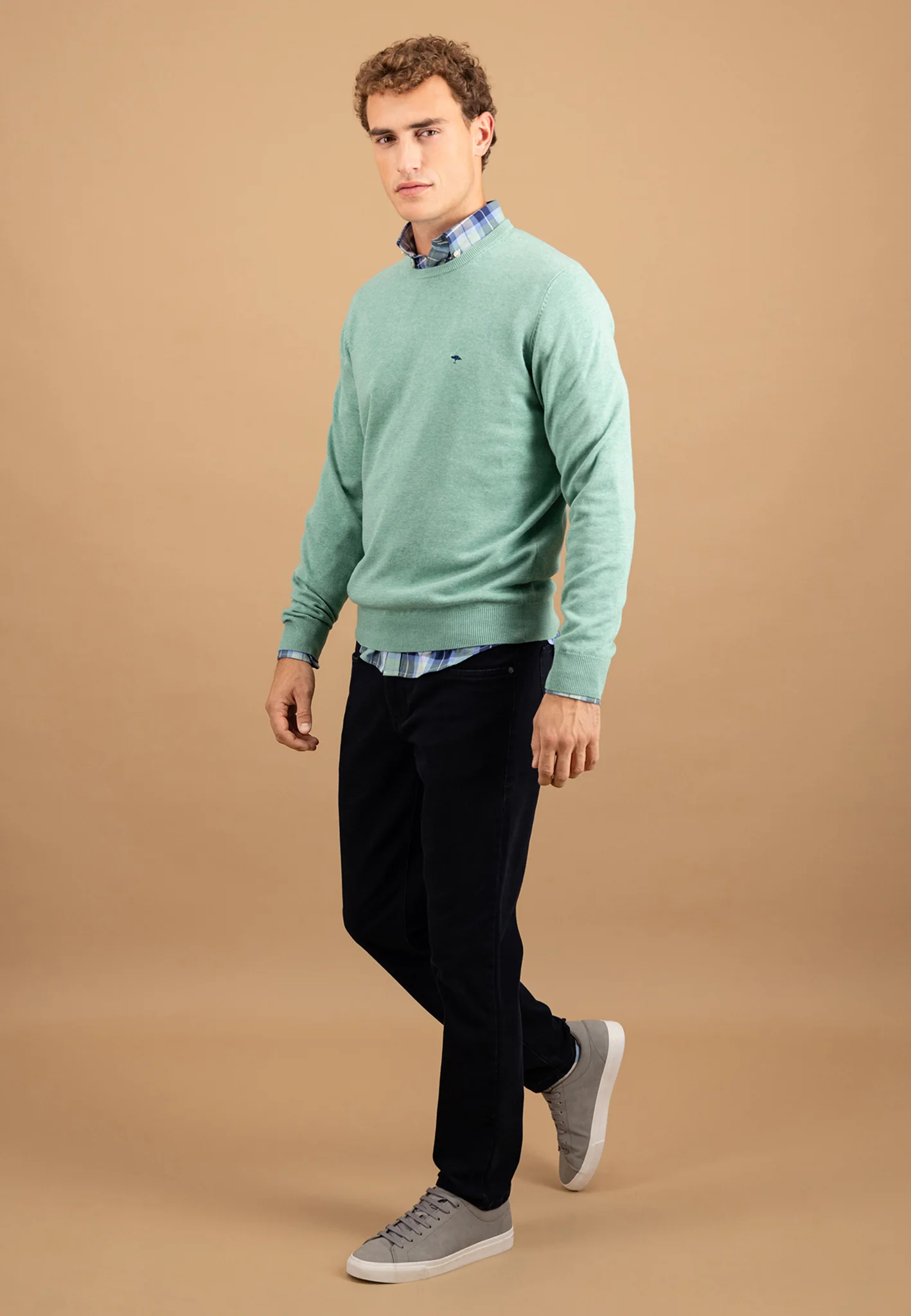 Feinstrickpullover aus Baumwolle mit Rundhalsausschnitt - Image 34