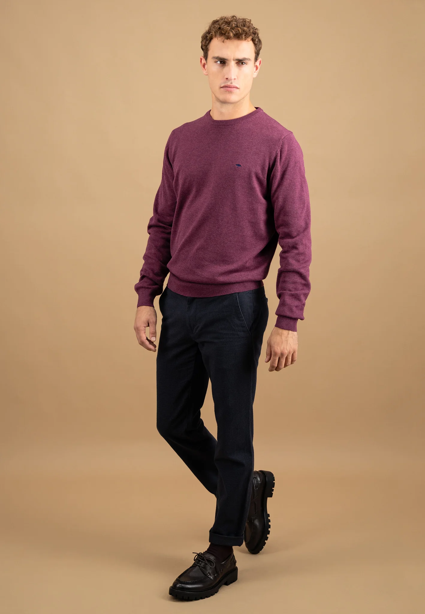 Feinstrickpullover aus Baumwolle mit Rundhalsausschnitt - Image 4