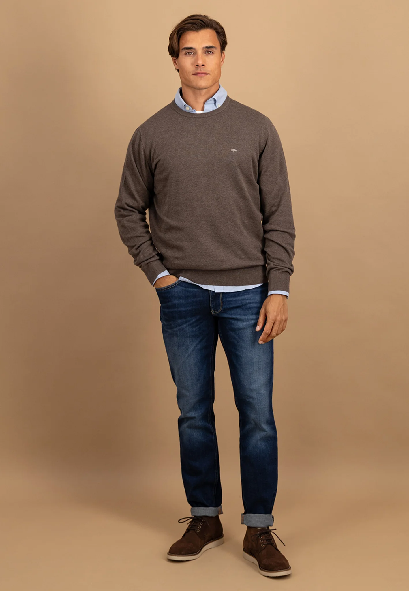 Feinstrickpullover aus Baumwolle mit Rundhalsausschnitt - Image 58