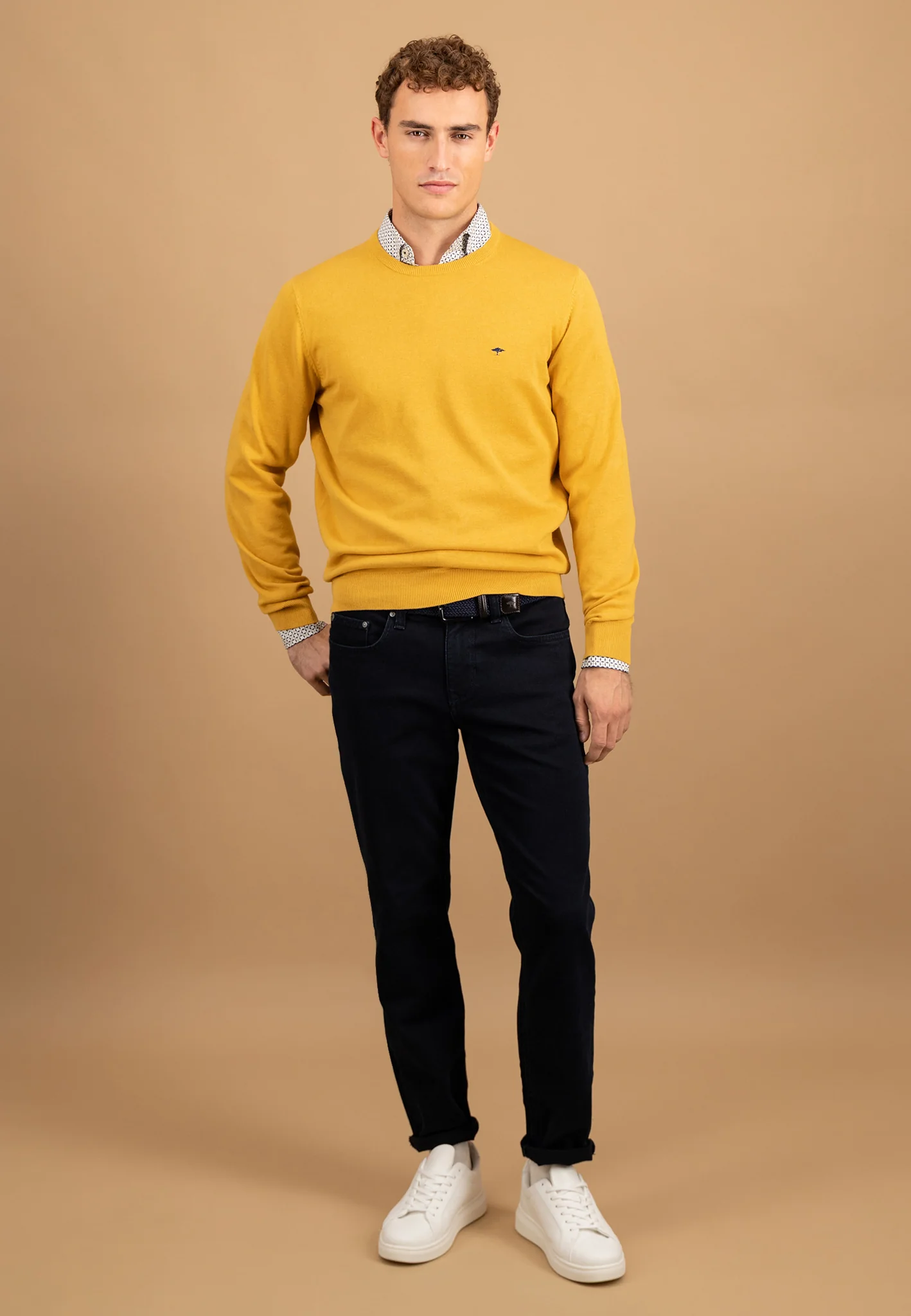 Feinstrickpullover aus Baumwolle mit Rundhalsausschnitt - Image 8