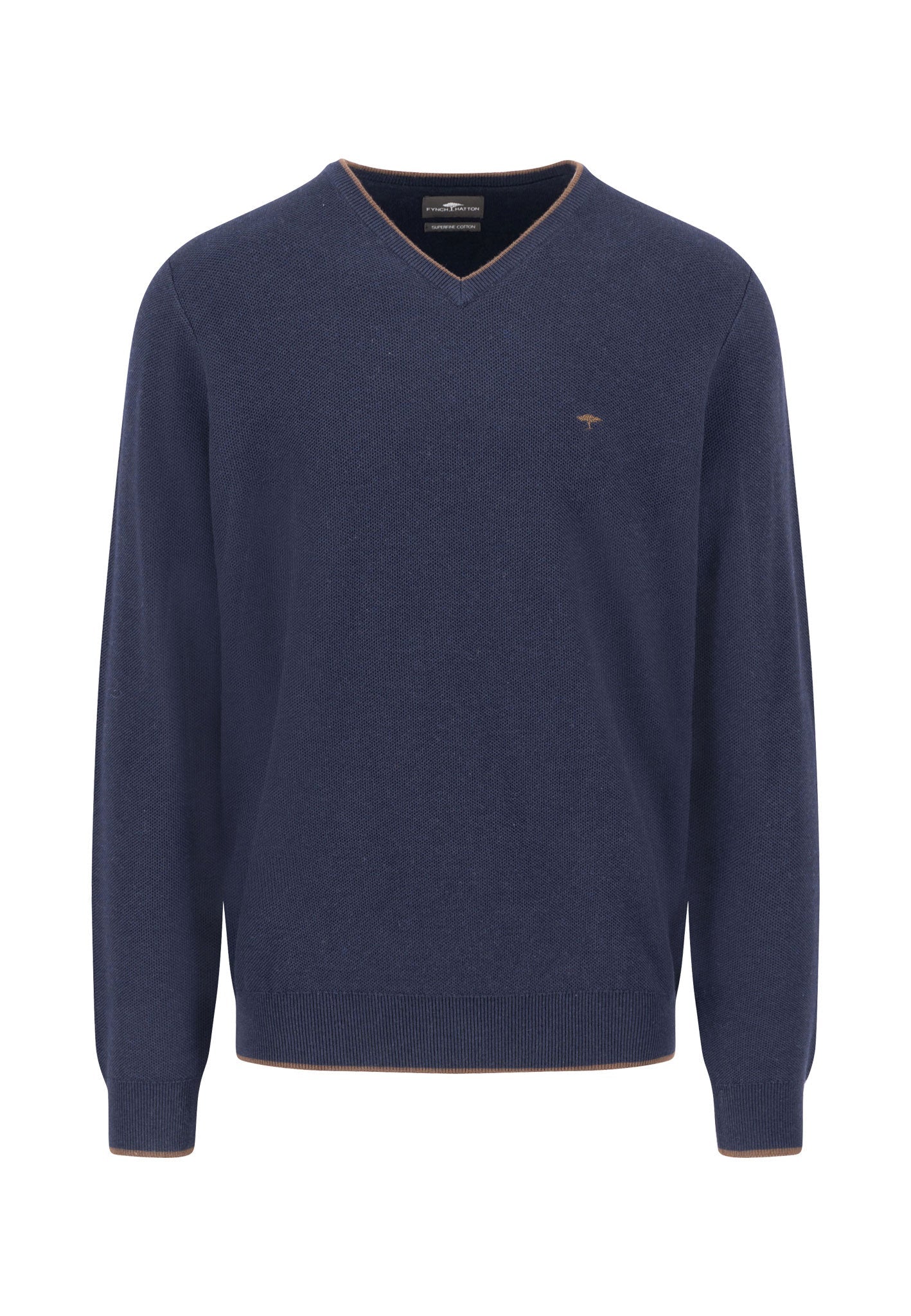 Feinstrickpullover aus Baumwolle mit V-Ausschnitt - Image 3