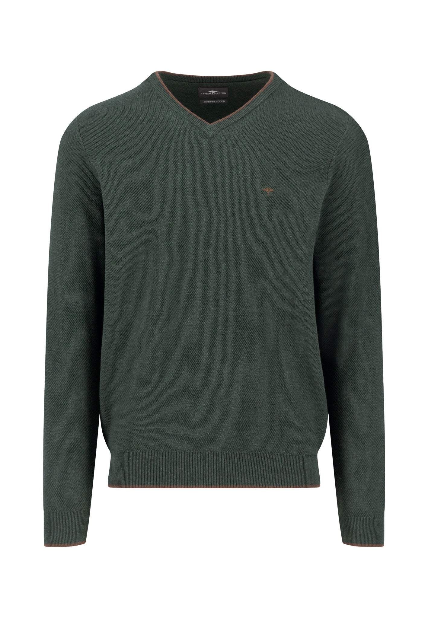 Feinstrickpullover aus Baumwolle mit V-Ausschnitt - Image 5