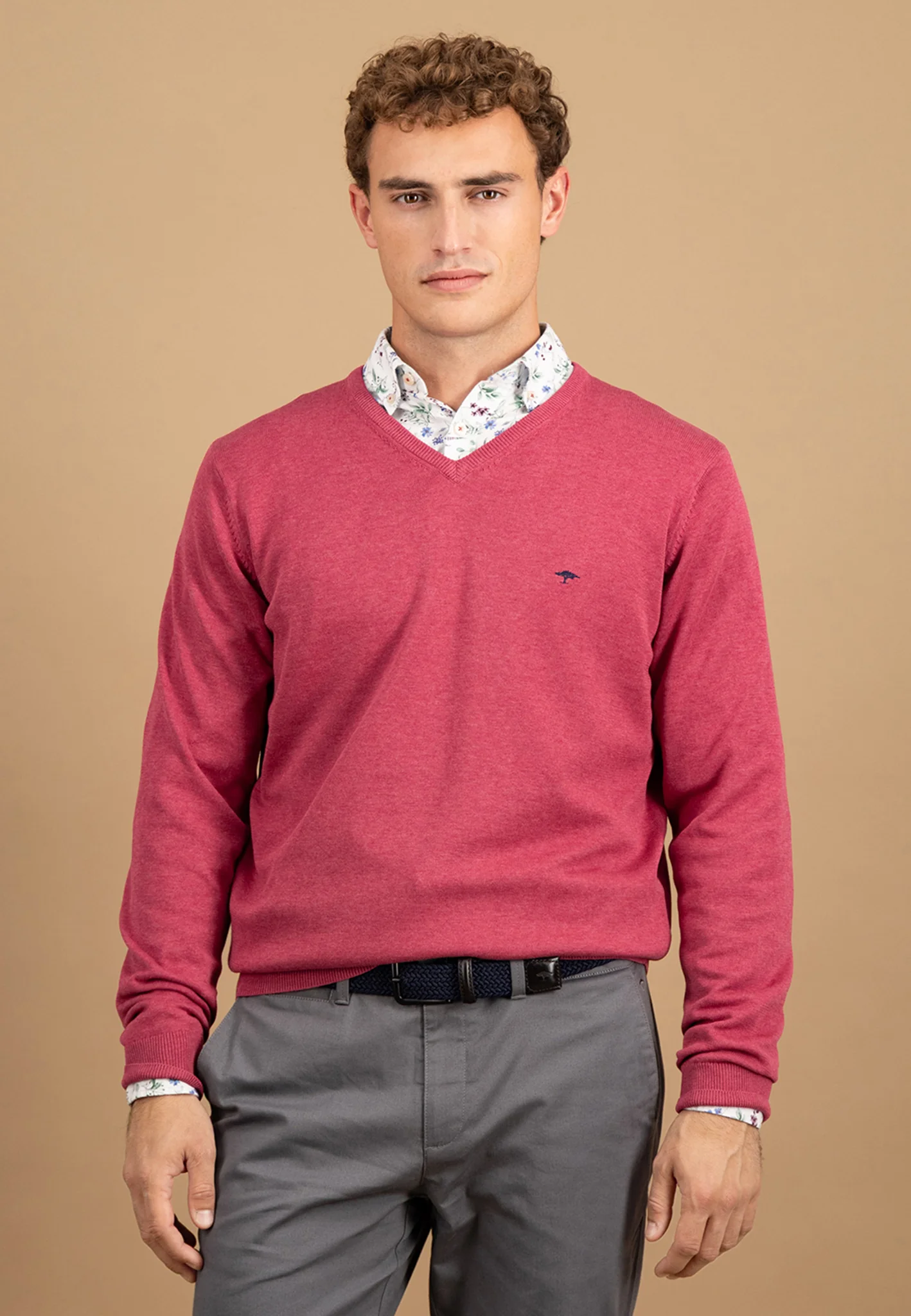 Feinstrickpullover aus Baumwolle mit V-Ausschnitt - Image 19