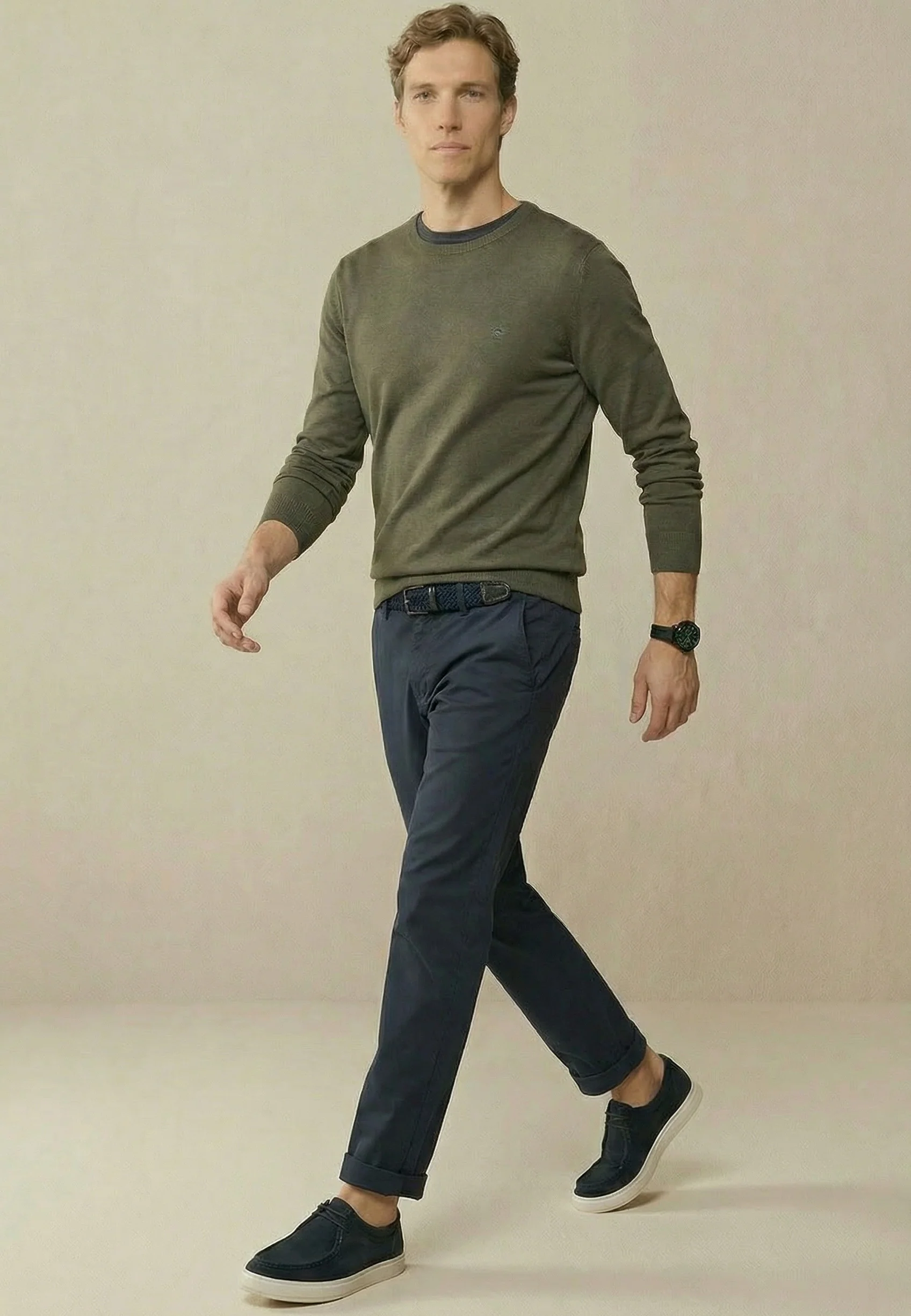 Feinstrickpullover aus reiner Baumwolle mit Rundhalsausschnitt - Image 63