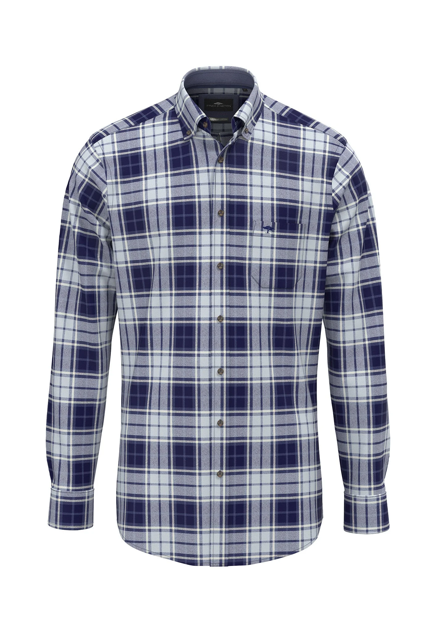 Flanellhemd aus Baumwolle mit Karomuster und Button-Down-Kragen - Image 5