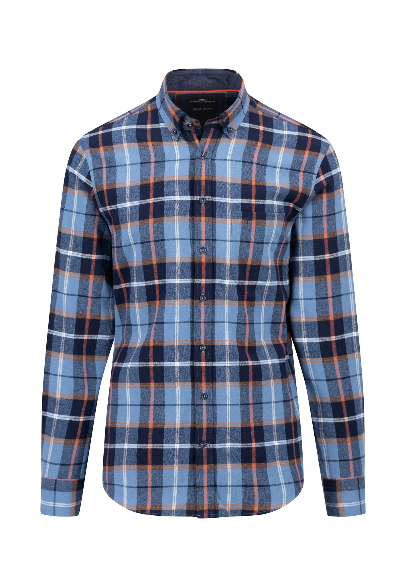 Flanellhemd aus Baumwolle mit Karomuster und Button-Down-Kragen - Image 3