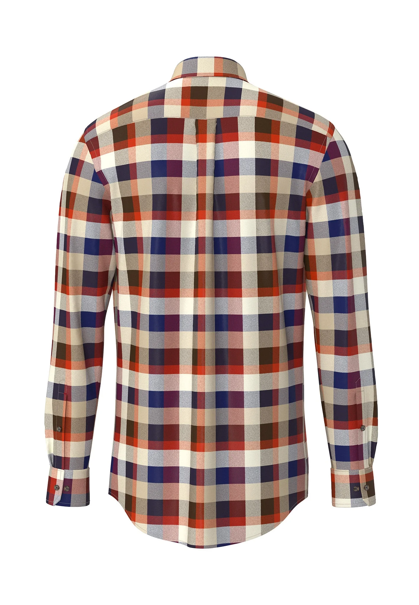 Flanellhemd aus Baumwolle mit Karomuster und Button-Down-Kragen - Image 4