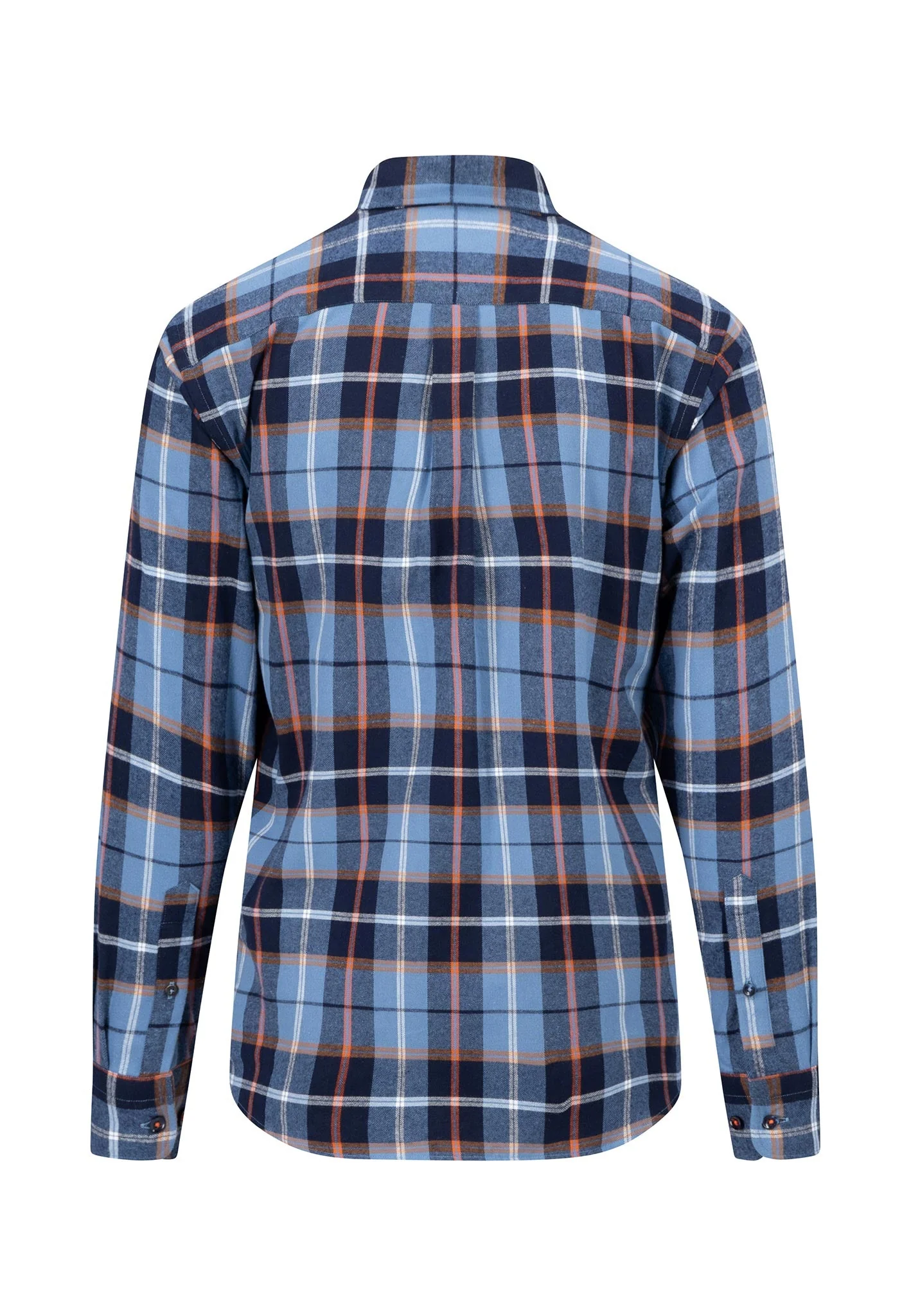 Flanellhemd aus Baumwolle mit Karomuster und Button-Down-Kragen - Image 4