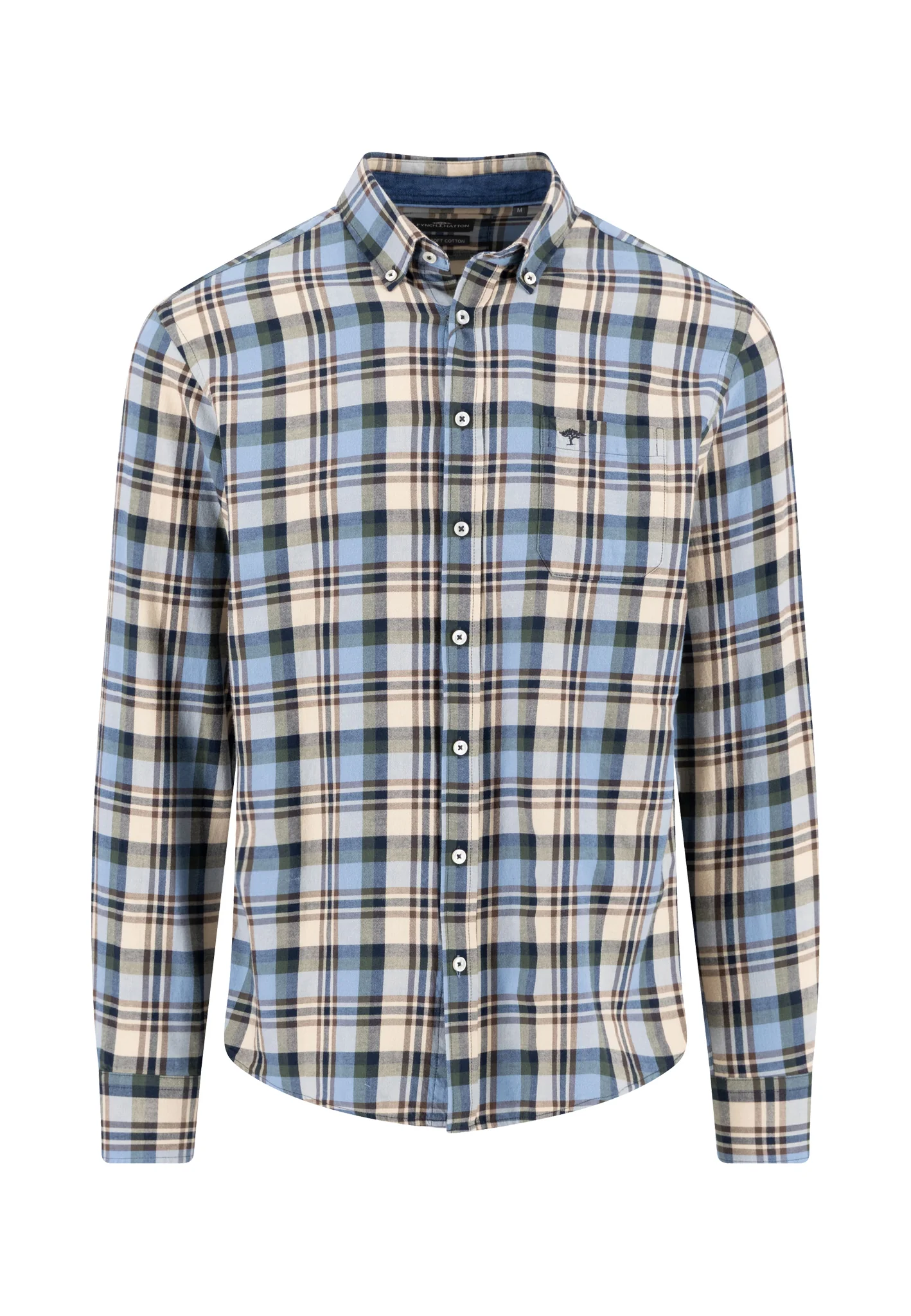 Flanellhemd aus Baumwolle mit Karomuster und Button-Down-Kragen - Image 3
