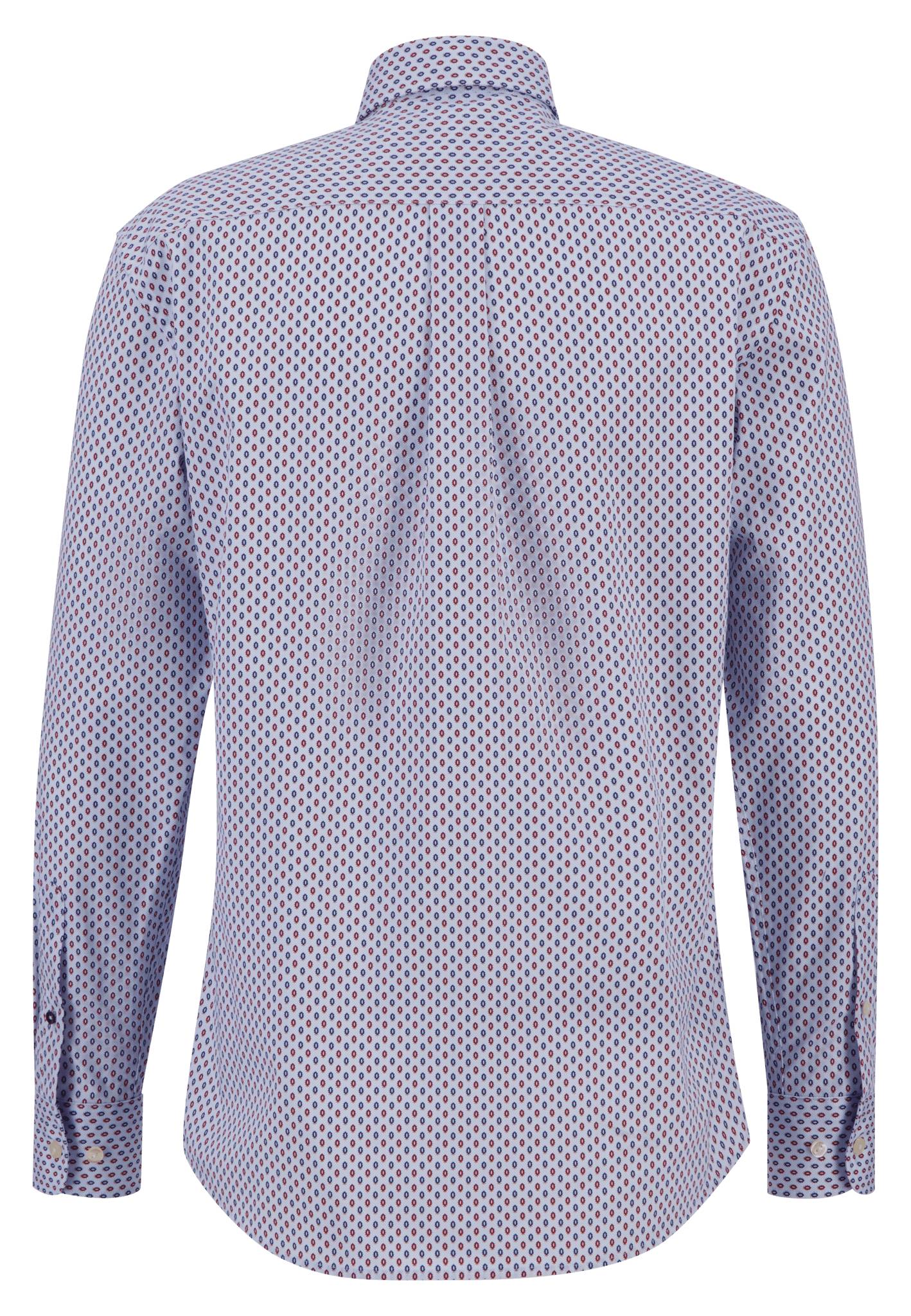 Gemustertes Langarmhemd mit Button-Down-Kragen - Image 4