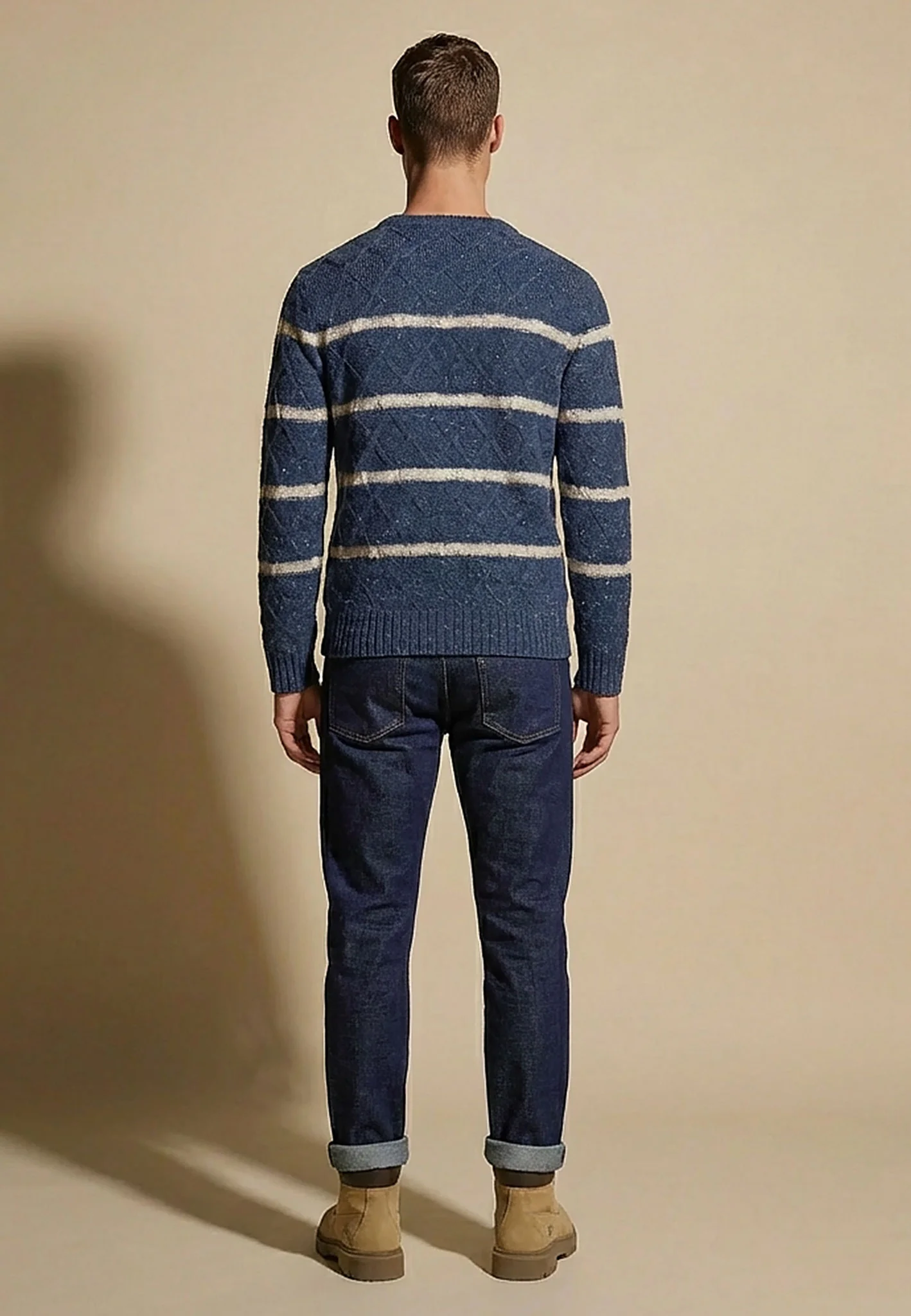 Gestreifter Pullover aus Donegal-Strick - Image 3